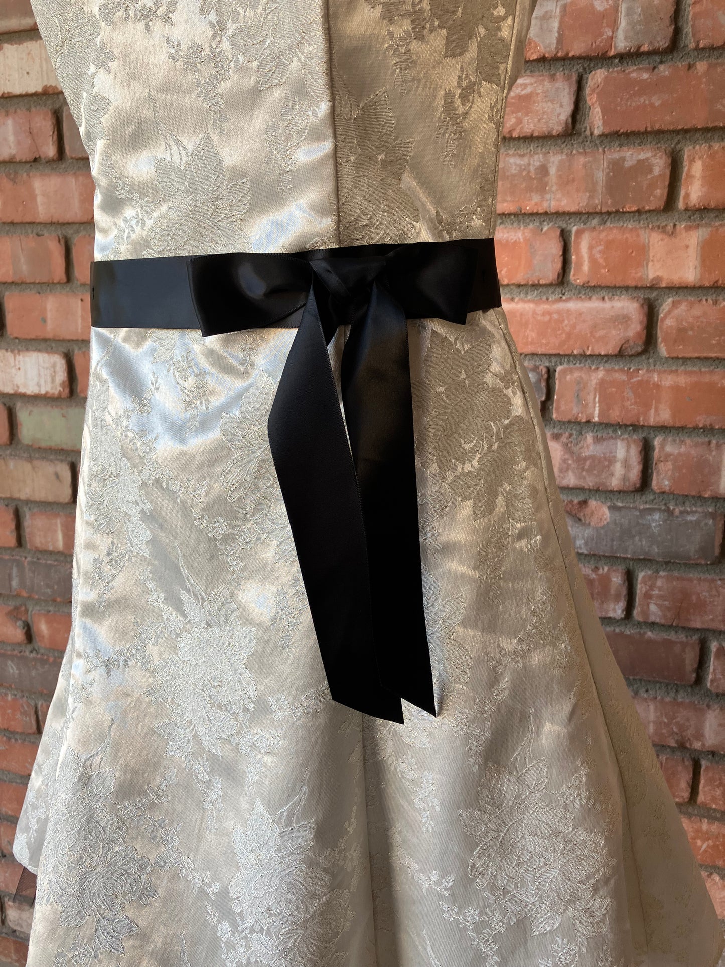 Brocade Floral Cocktail Dress by Jessica McClintock for Gunne Sax