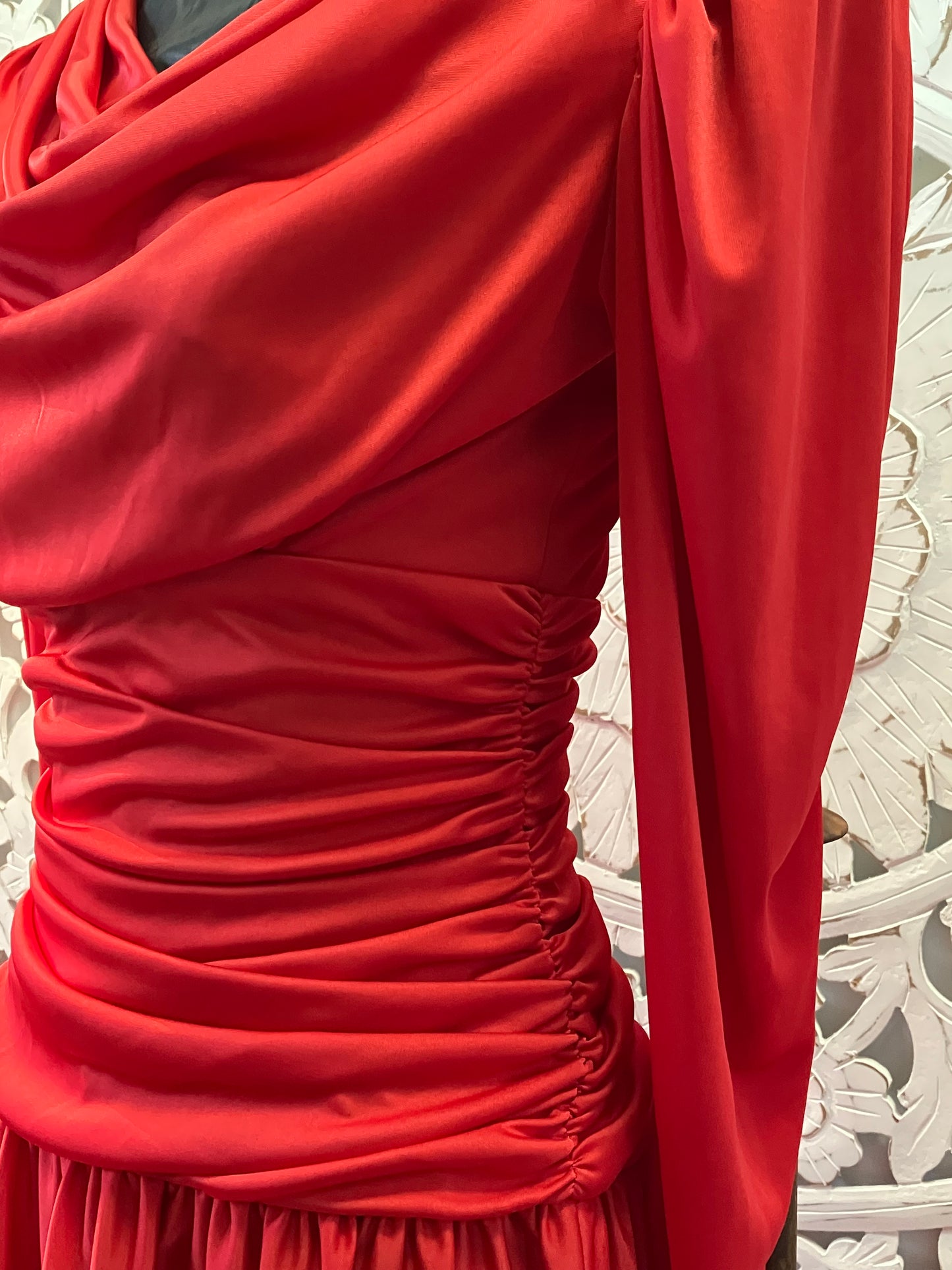 Ravishing in Ruby Red 70's Maxi Dress