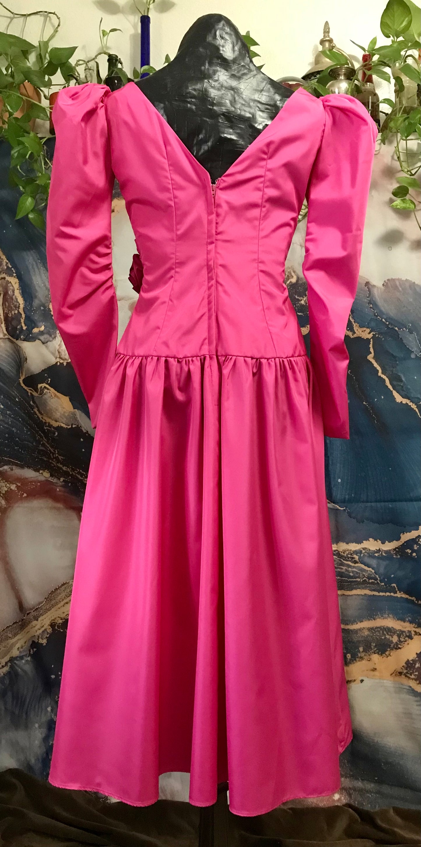 Hot Pink Perfection 80's Prom Dress By House of Bianchi