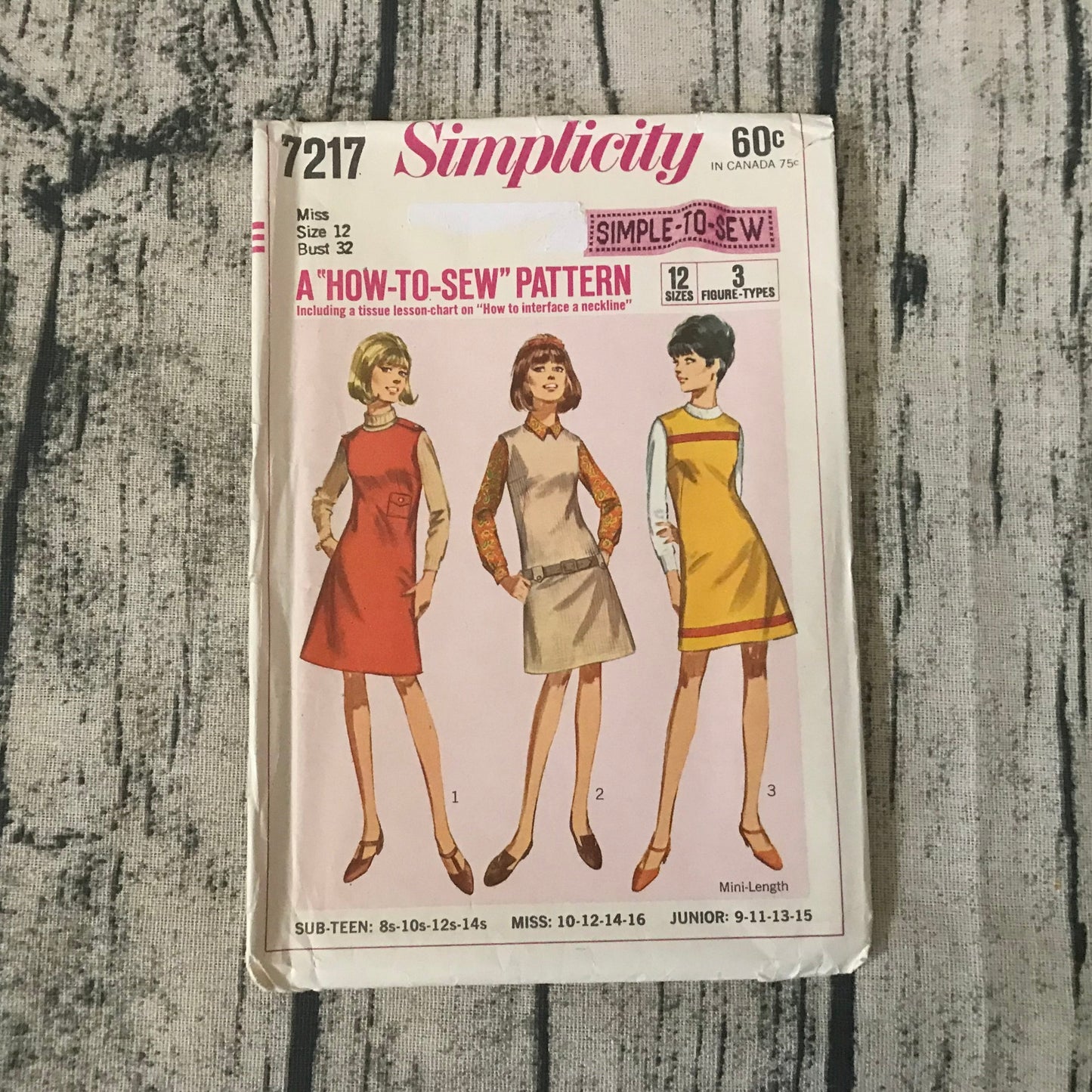 Simplicity 7217 Misses' Jumper Dress