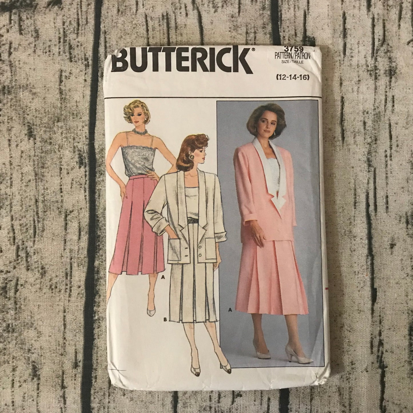 Butterick 3759 Misses' Jacket, Skirt and Camisole