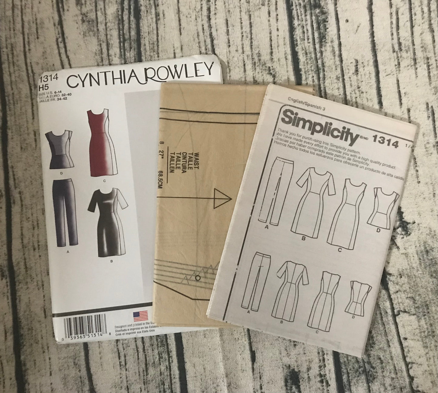 Simplicity 1314  H5 Cynthia Rowley Misses' Dress, Top and Slim Knit Pants