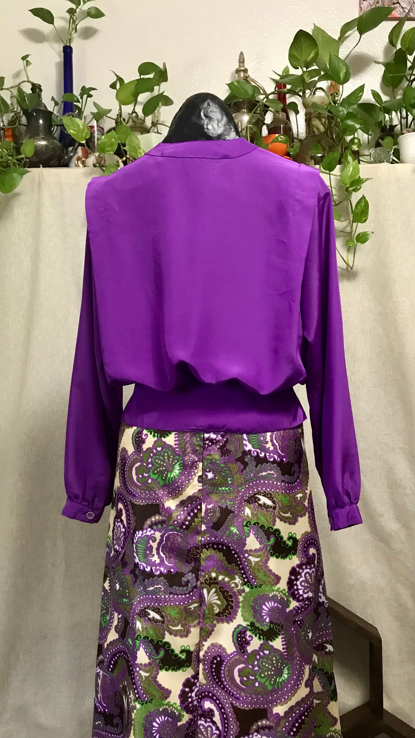 Vintage Violet 80's Button Down Blouse