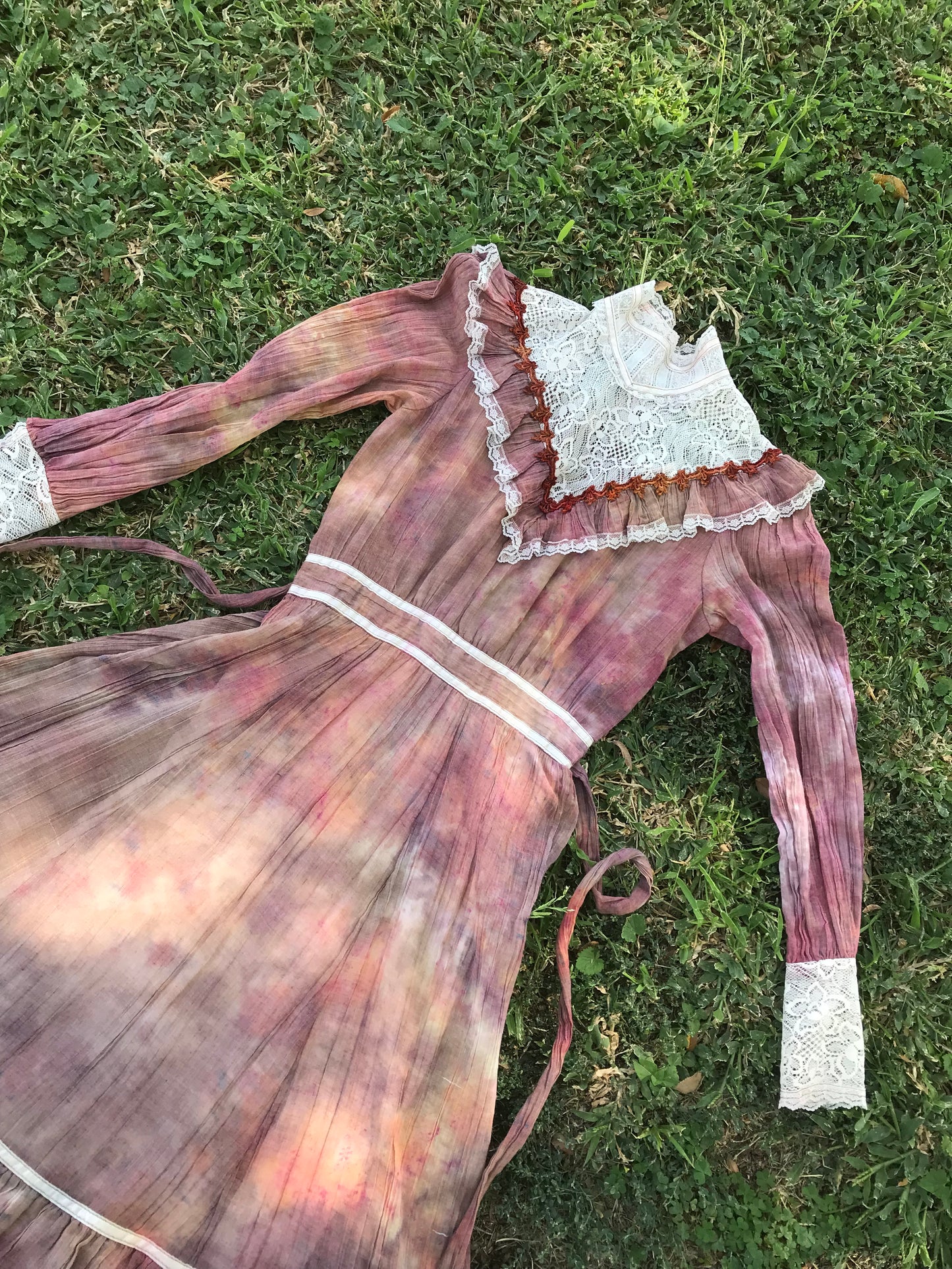 Tie Dye Gauze & Lace Gunne Sax