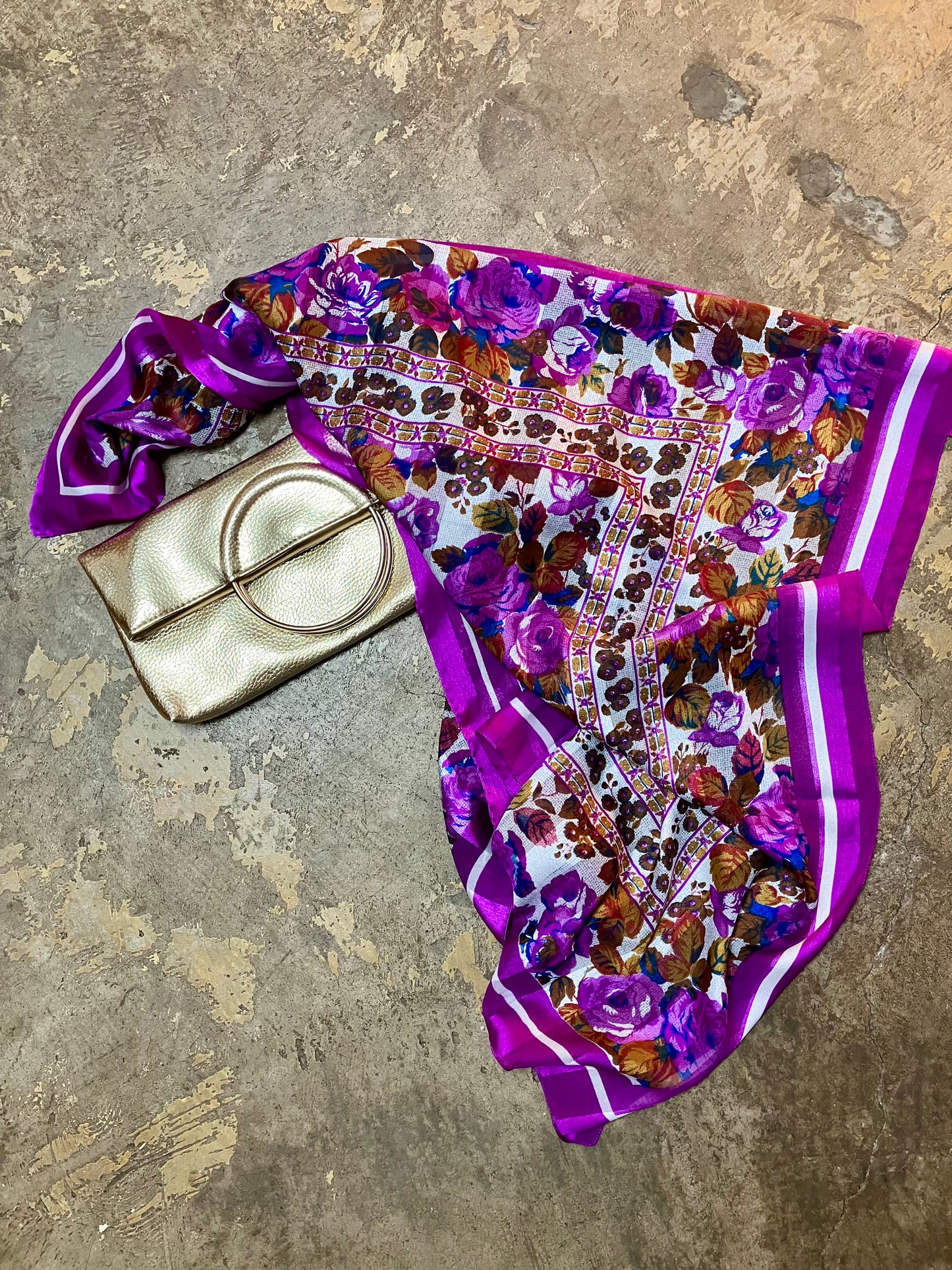 Purple Rose Scarf by CWT