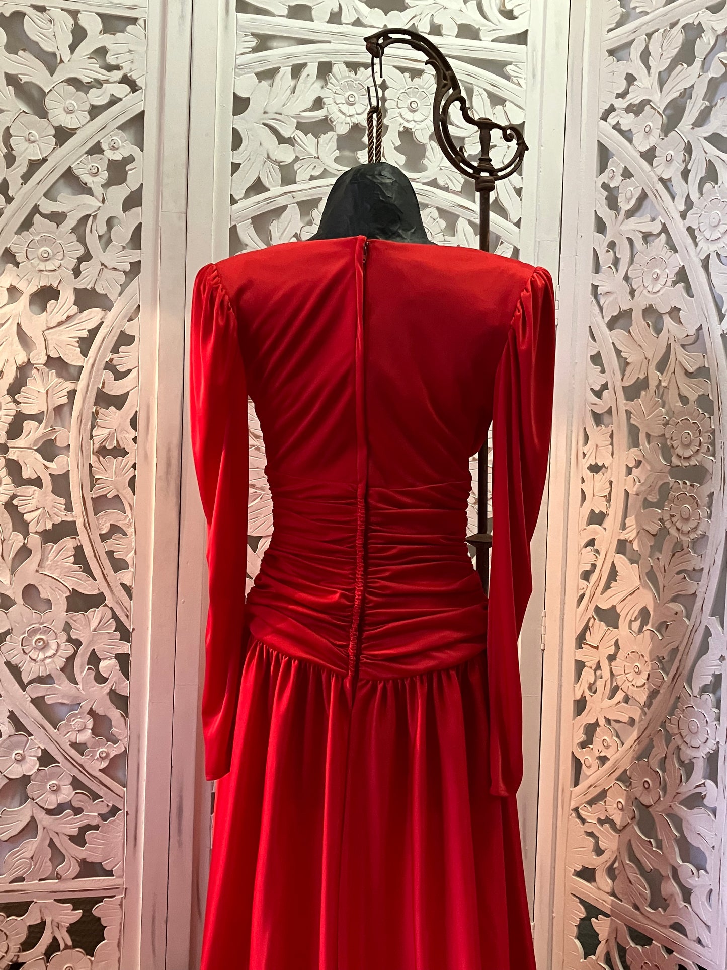 Ravishing in Ruby Red 70's Maxi Dress