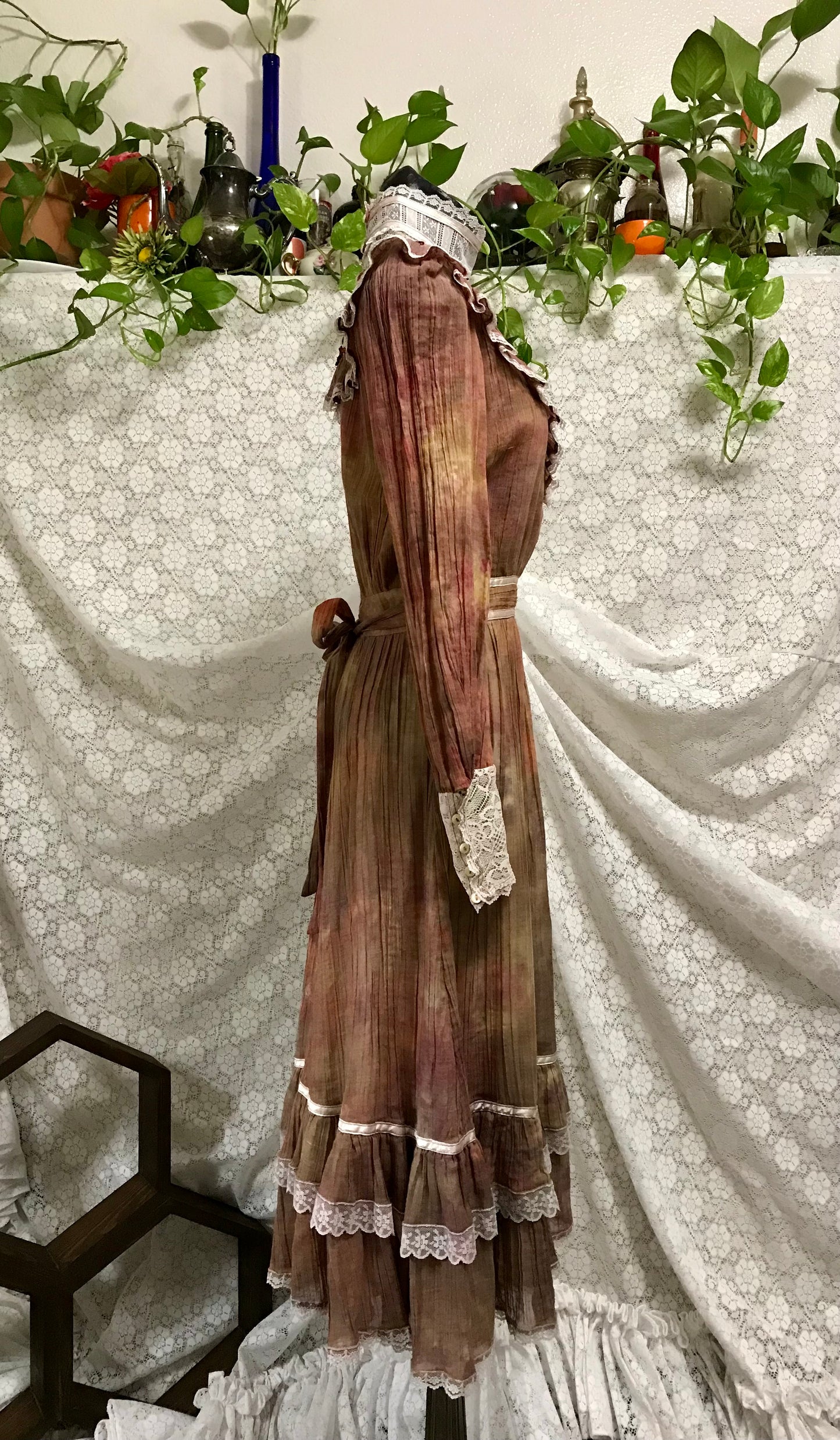 Tie Dye Gauze & Lace Gunne Sax