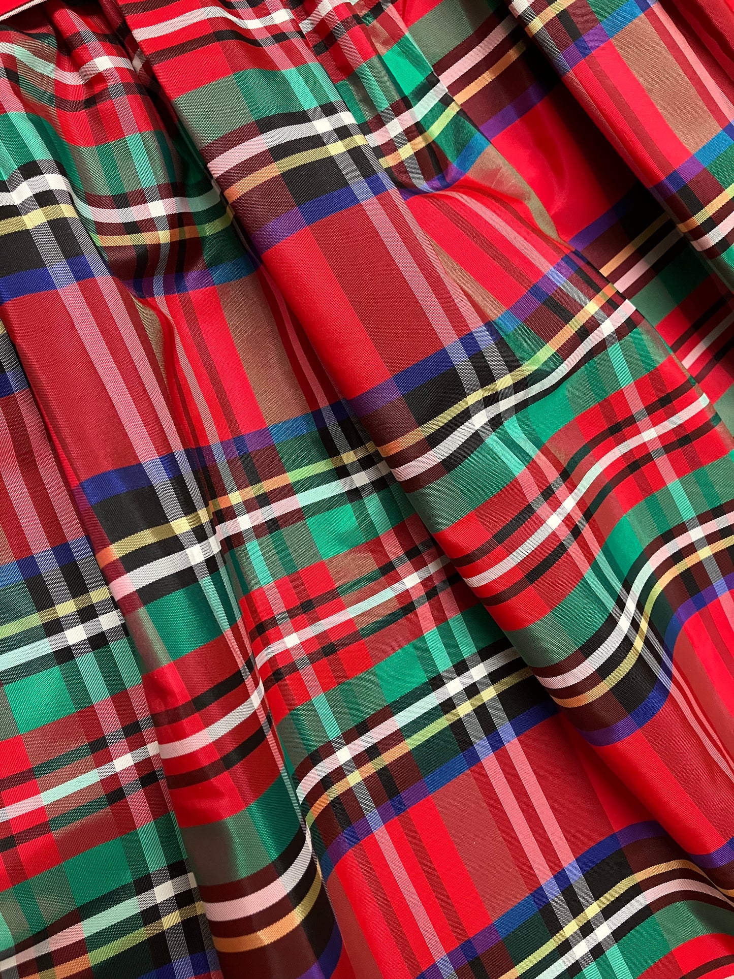 Black Velvet and Tartan Plaid Taffeta Teena Paige Holiday Maxi Dress