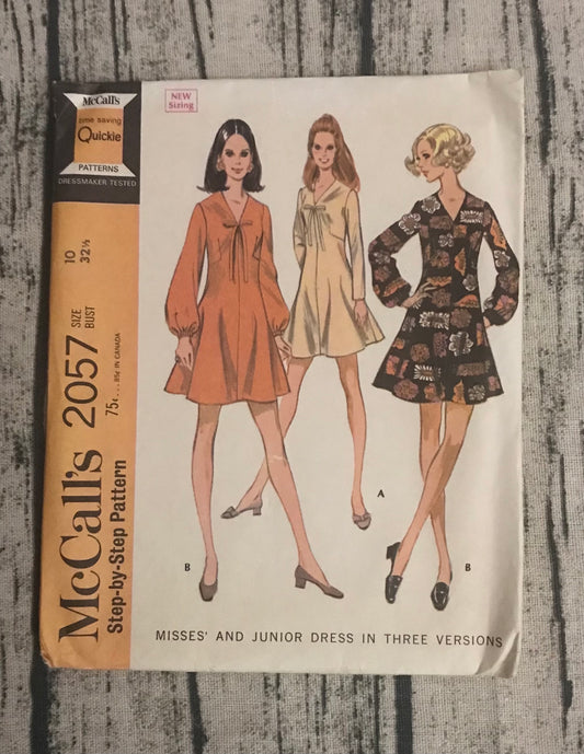 McCall's 2057 Juniors Dress with Three Versions