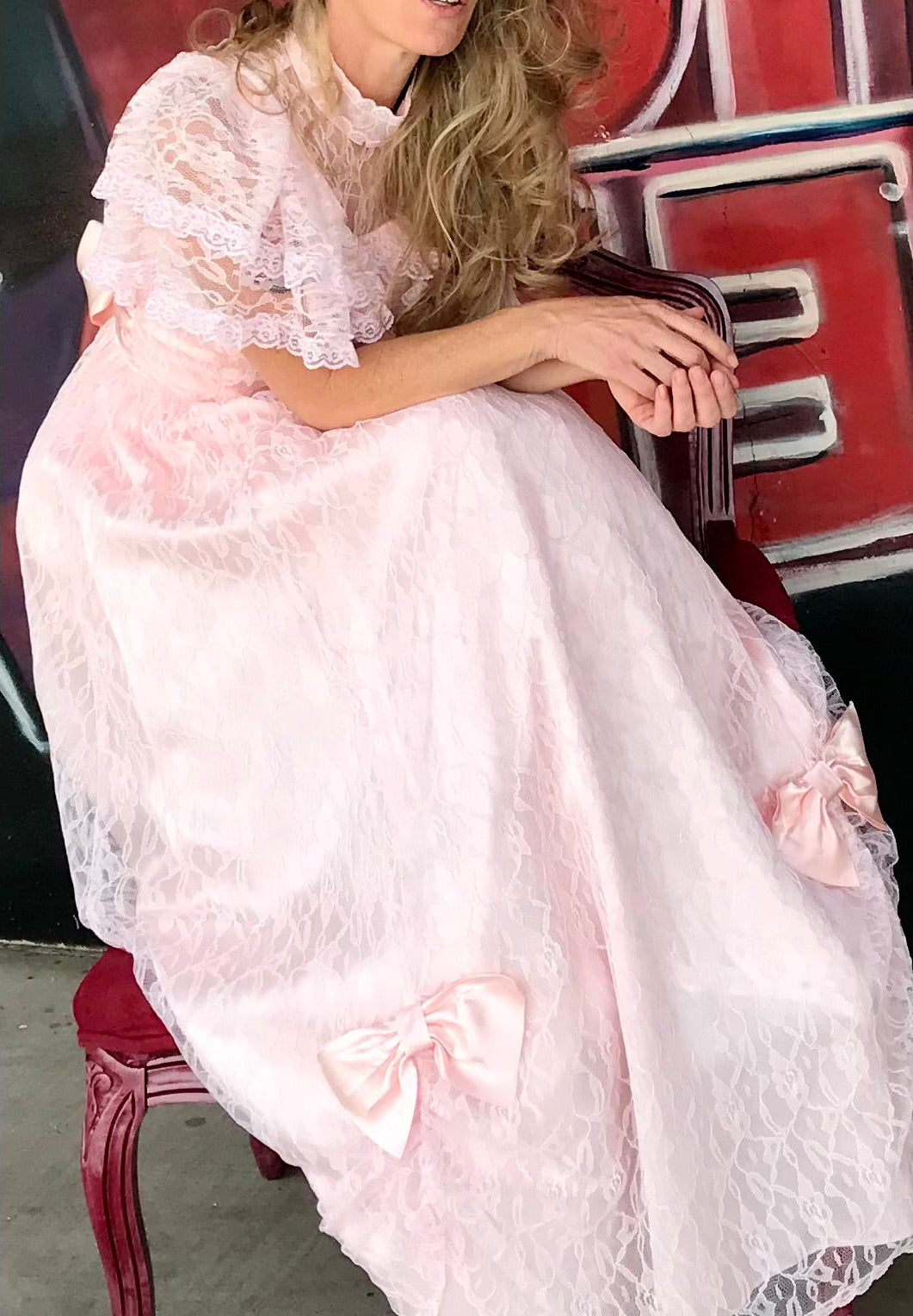 Pink Lace Prairie Princess Dress