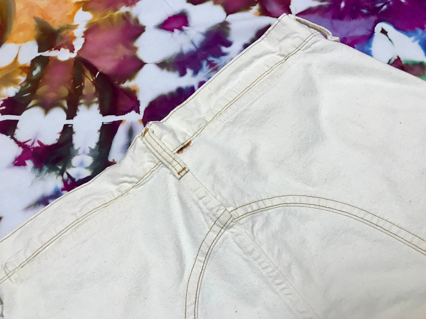 70's Levi Saddleback Cream Bellbottoms
