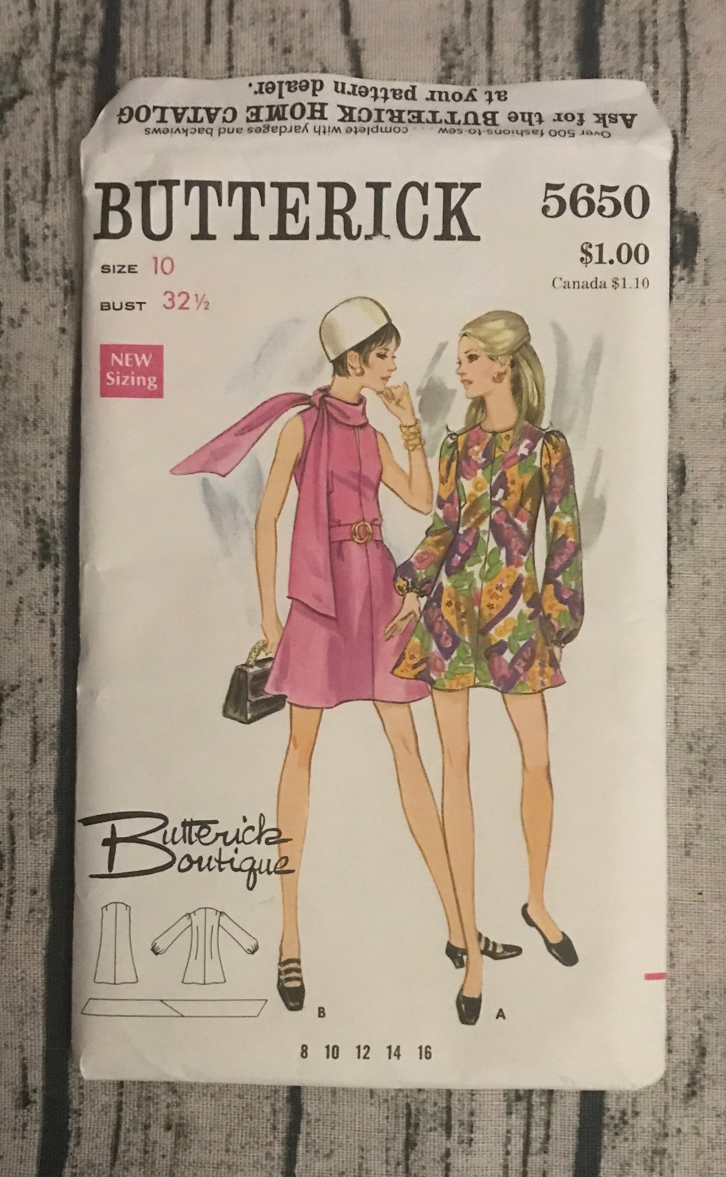 Butterick 5650  Flared 60's Dress