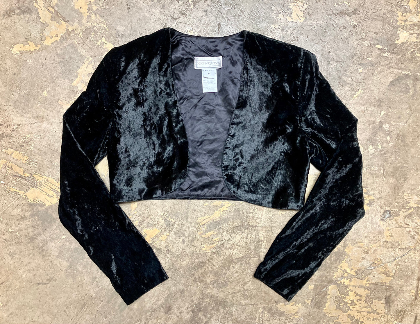 Crushed Velvet Bolero Jacket by Scott McClintock