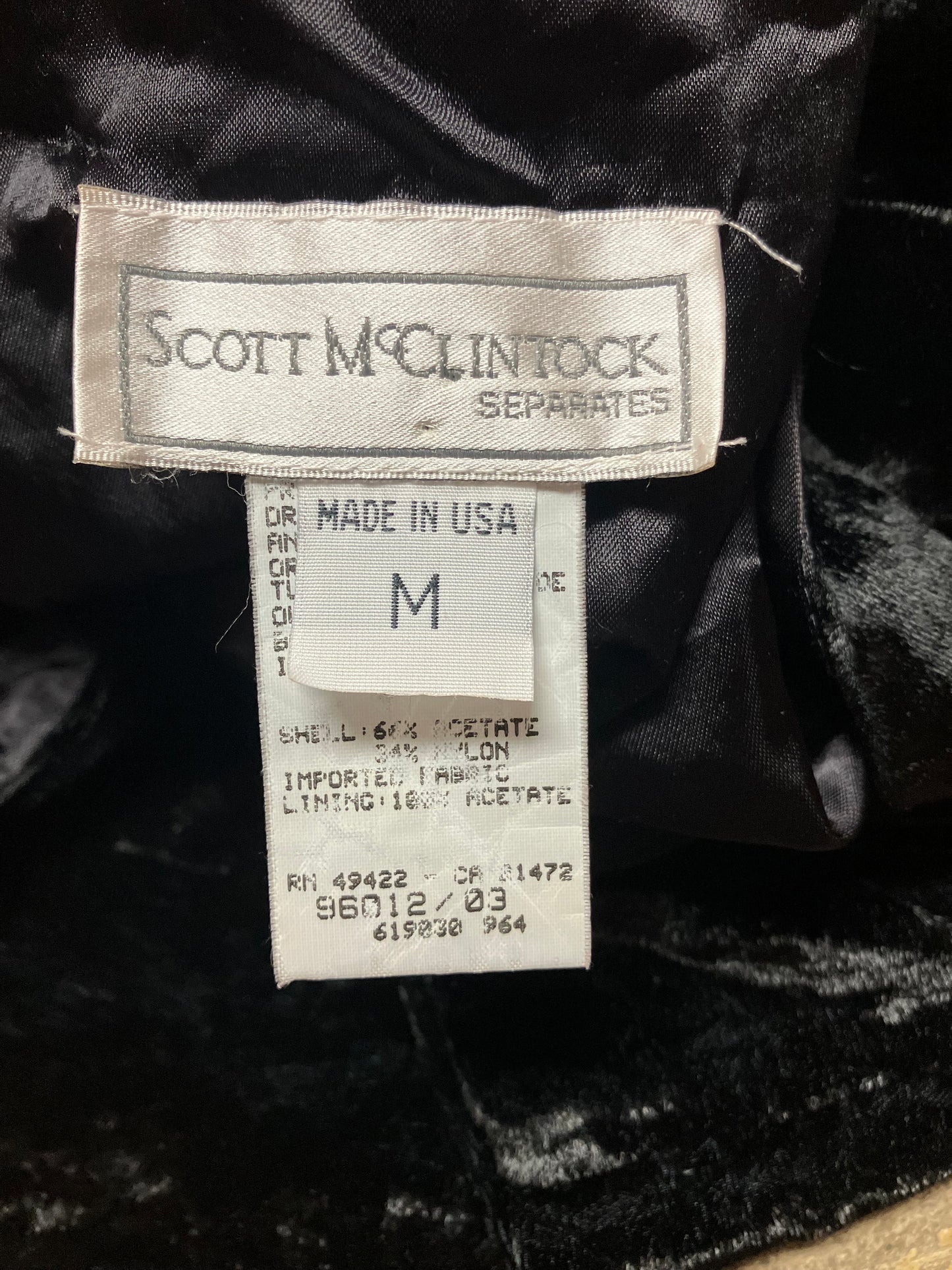 Crushed Velvet Bolero Jacket by Scott McClintock