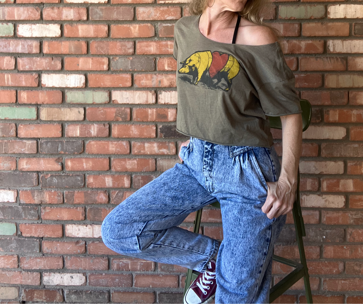 80's Acid-wash High Waisted Jeans by Cherokee