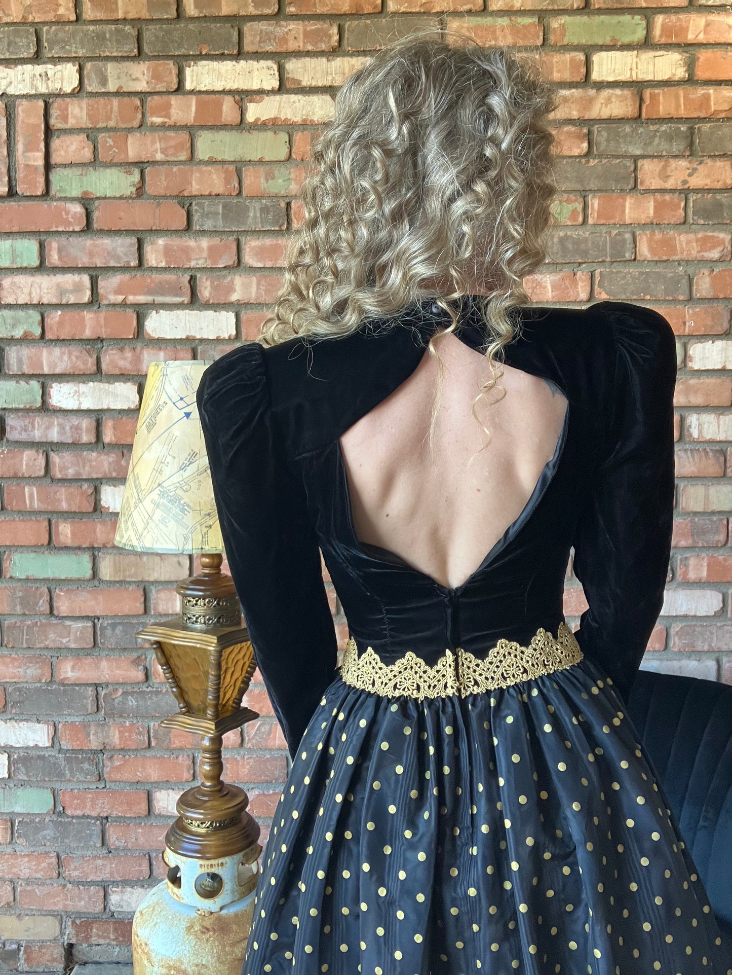 Polka Dots & Puff Sleeves Scott McClintock Party Dress