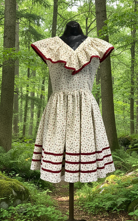 70's Prairie Swing Dress
