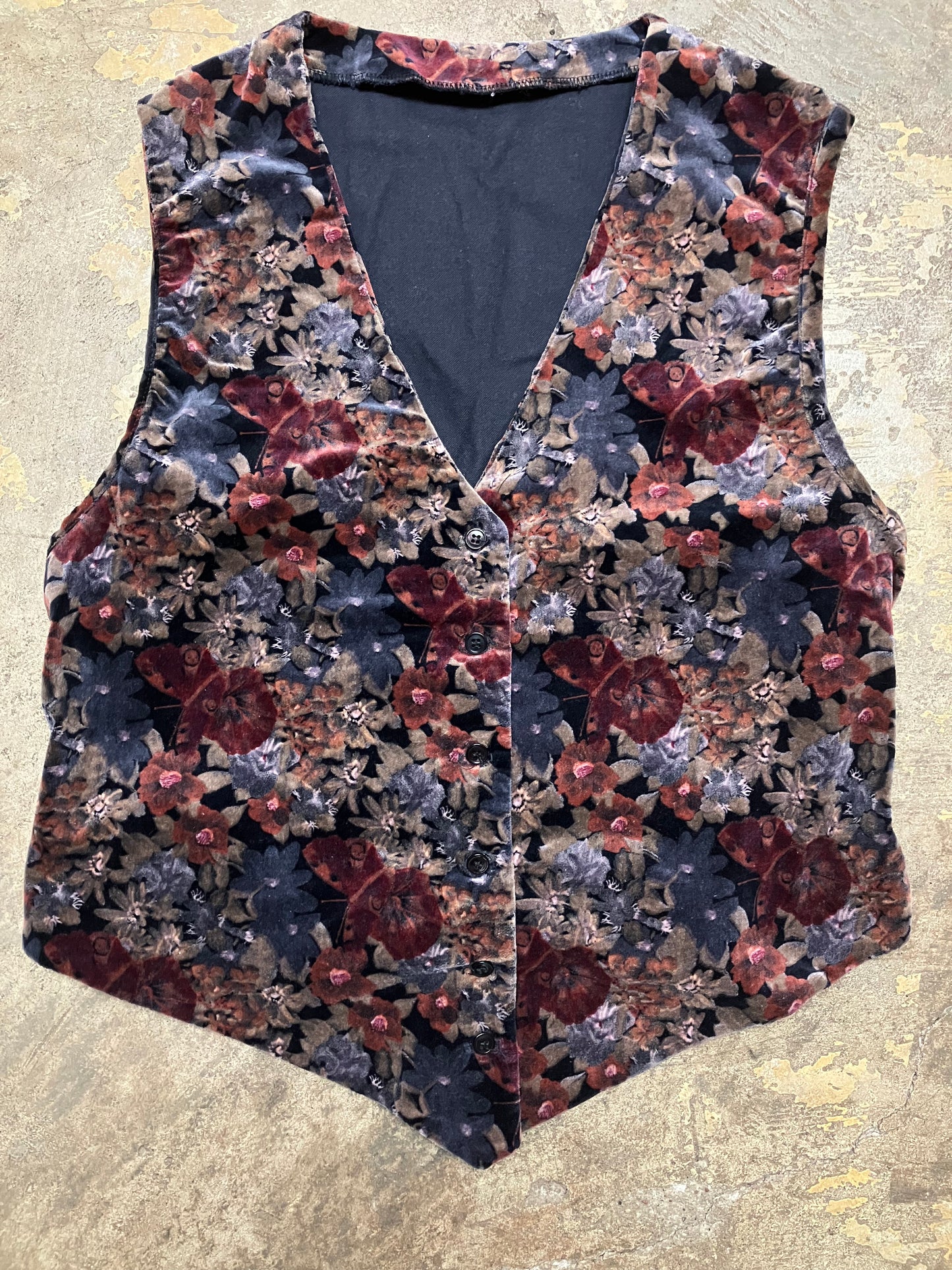 VNT Floral Velvet Vest