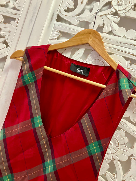 Tofy Red Plaid Jumper