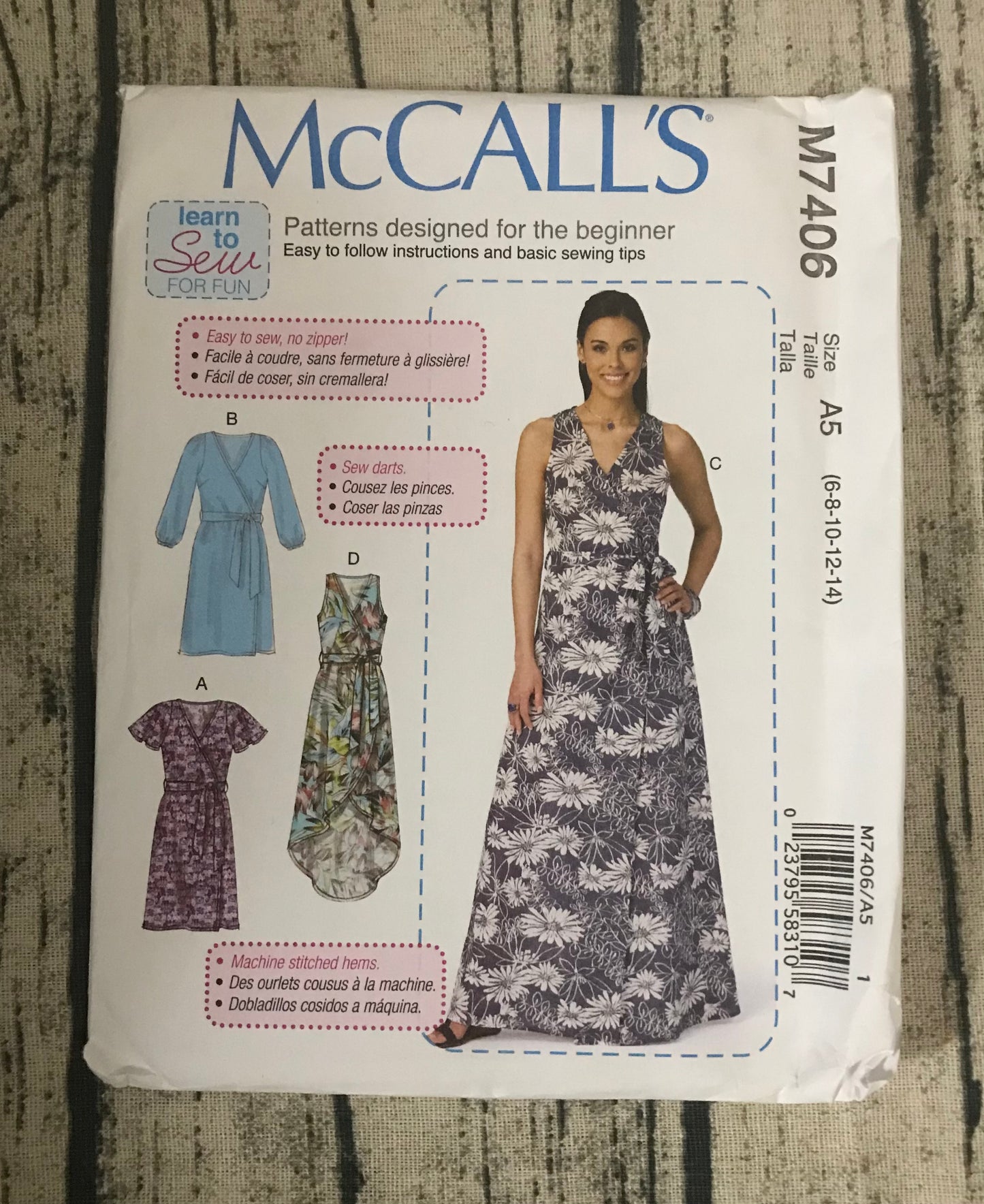 McCall's M7406 Modern Maxi or Midi Dress