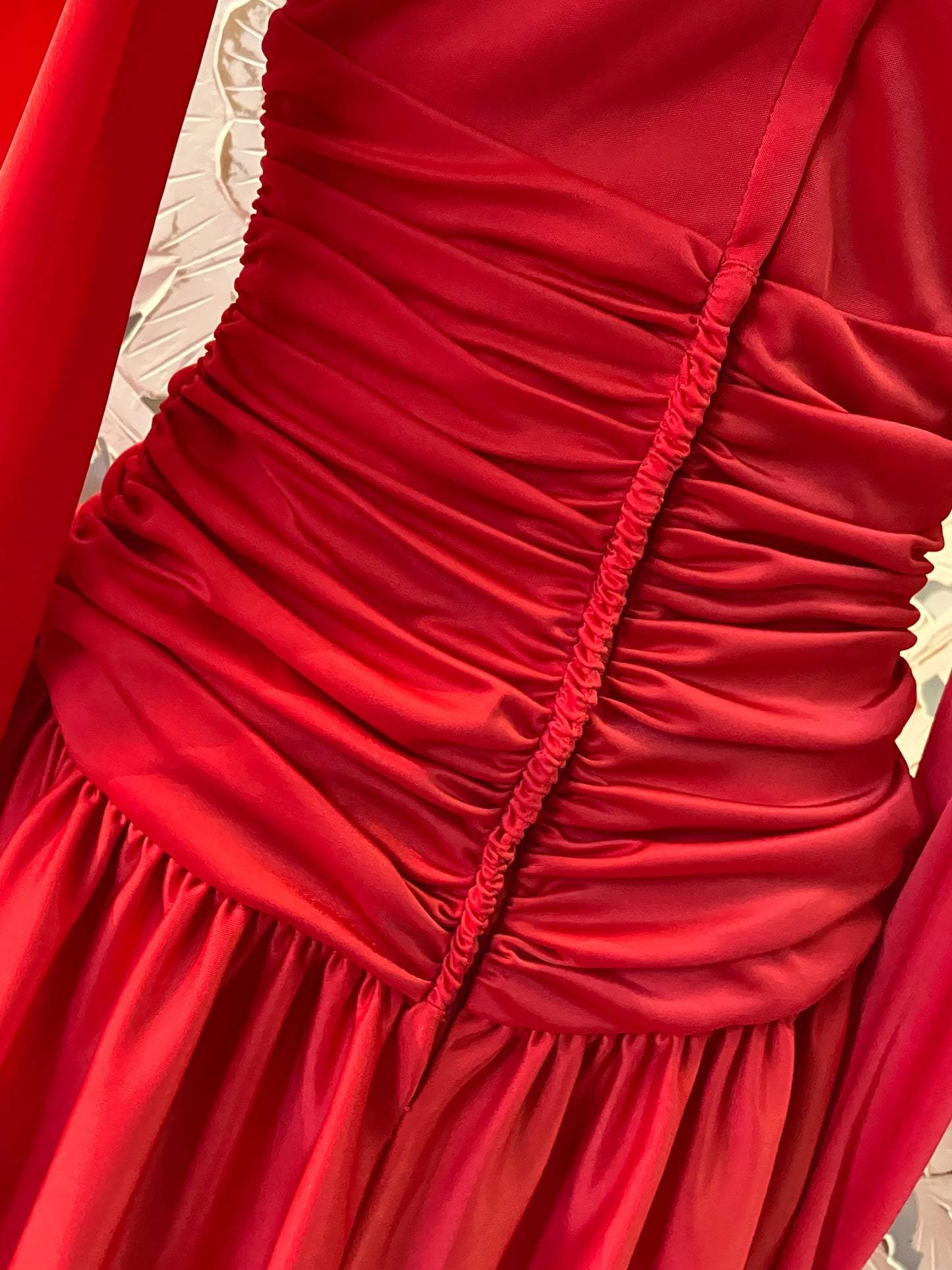 Ravishing in Ruby Red 70's Maxi Dress