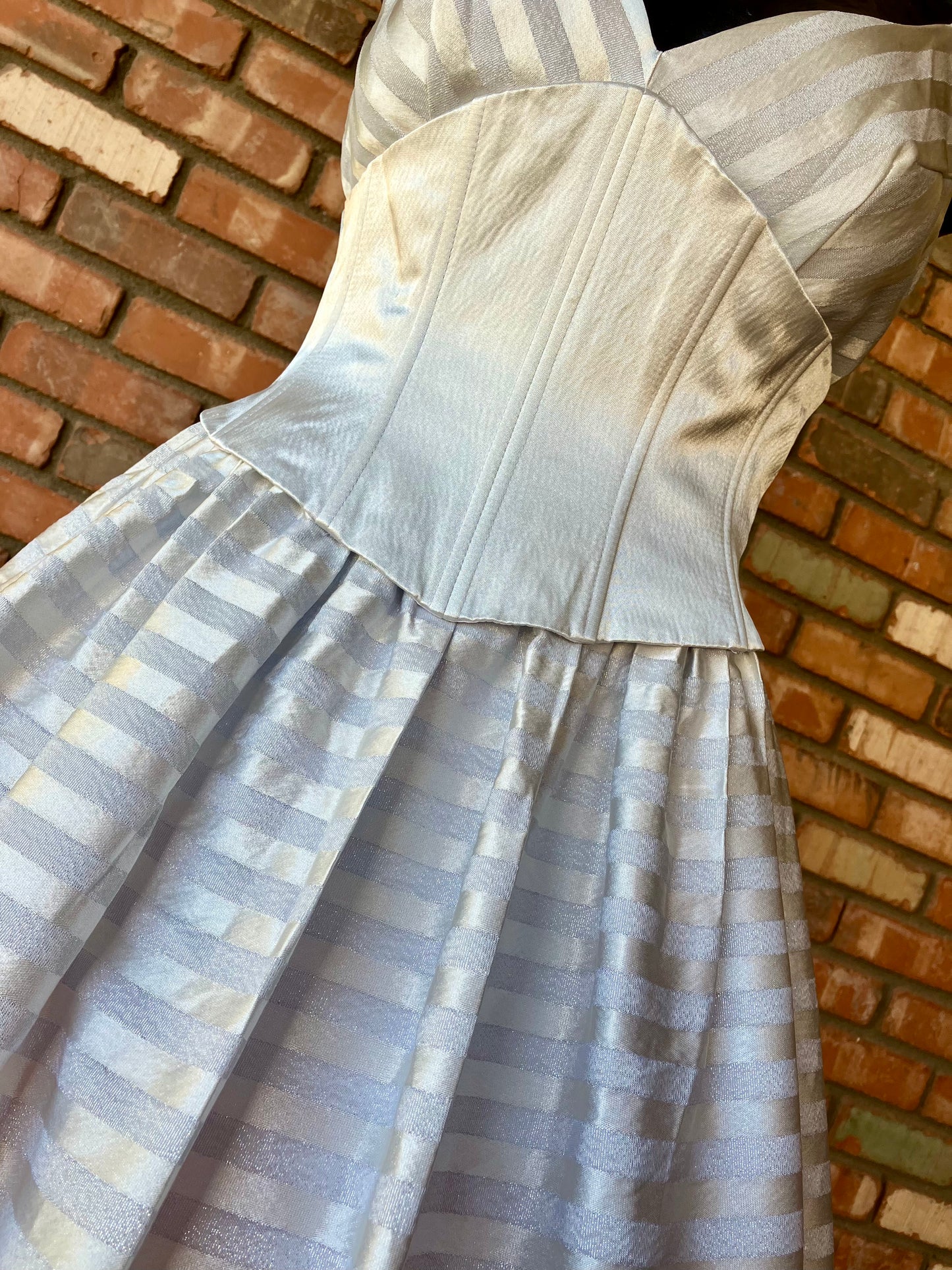 Sensational in Silver Scott McClintock Corset Gown