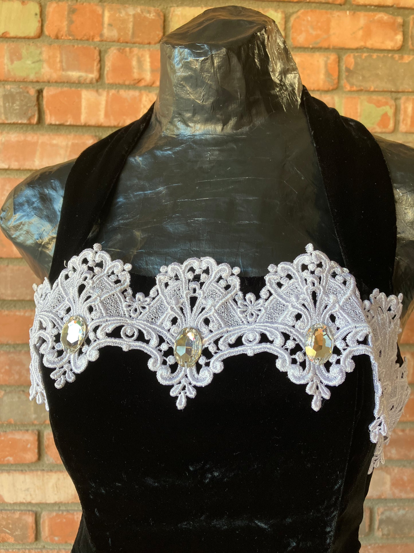 Velvet Halter Cocktail Dress by Jessica McClintock