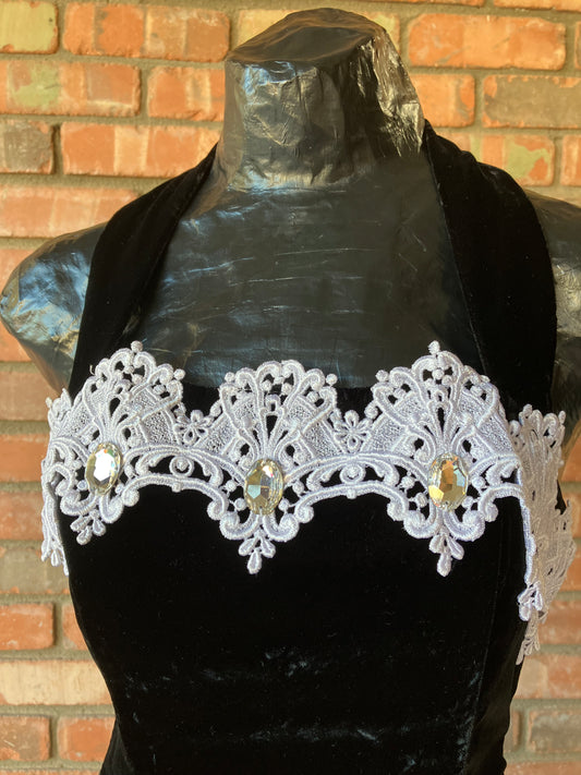 Velvet Halter Cocktail Dress by Jessica McClintock