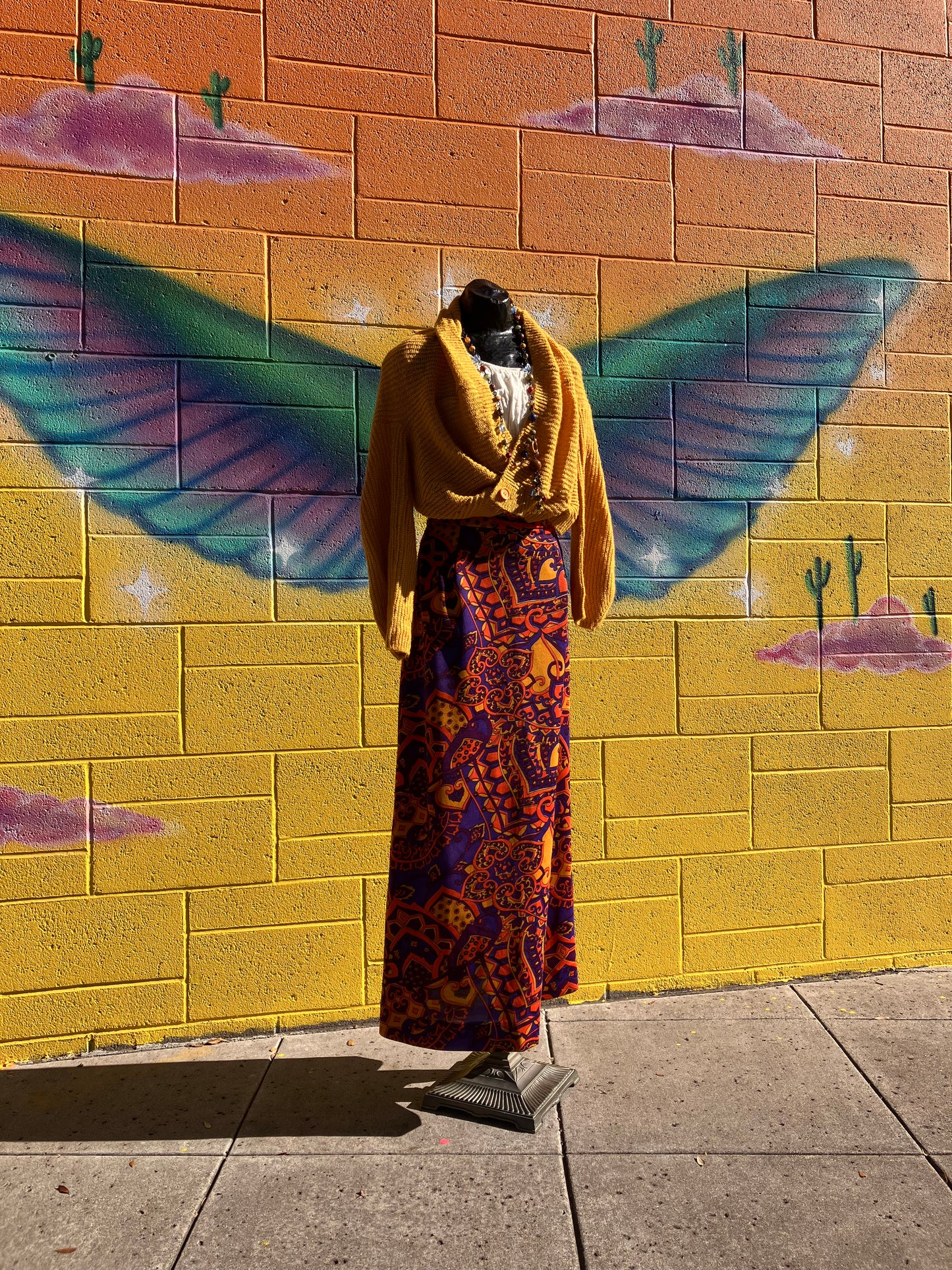 70's Bold Bohemian Maxi Skirt