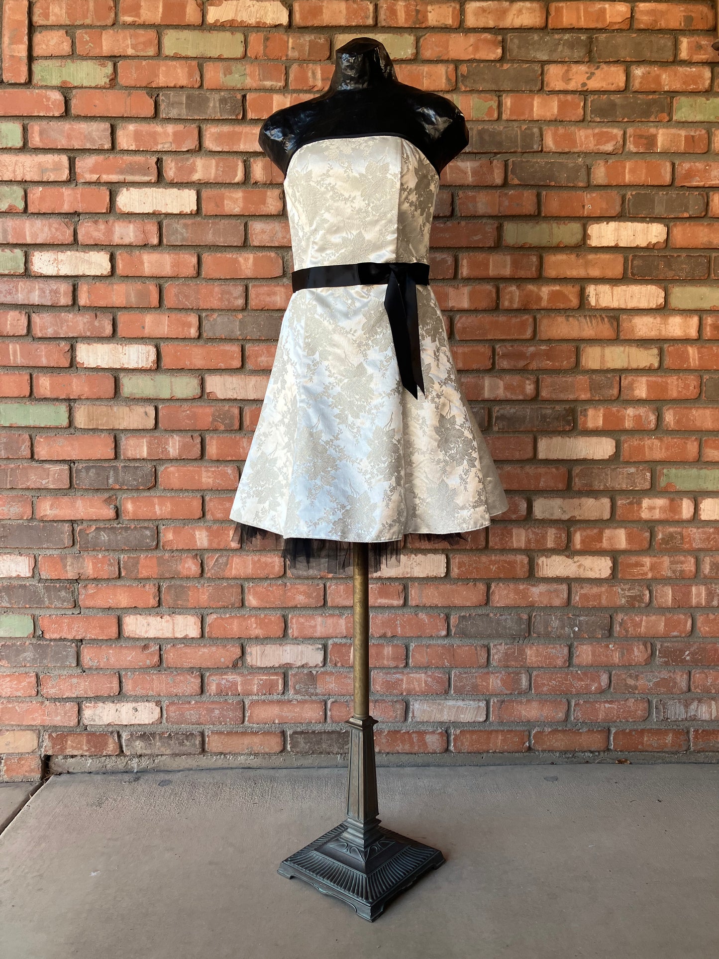 Brocade Floral Cocktail Dress by Jessica McClintock for Gunne Sax