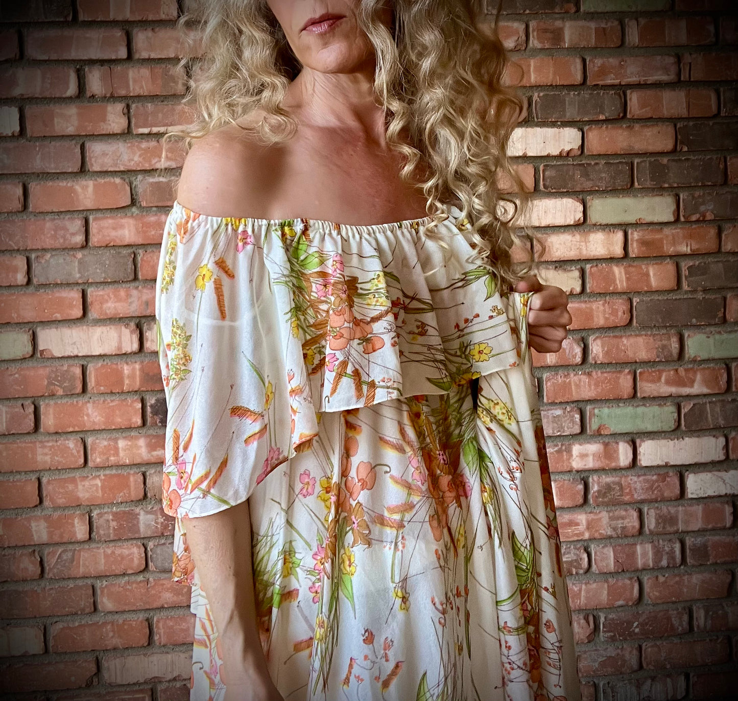 Off the Shoulder 70’s Maxi