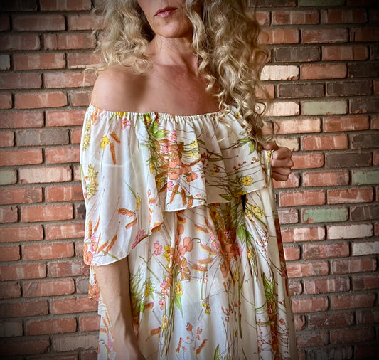Off the Shoulder 70’s Maxi