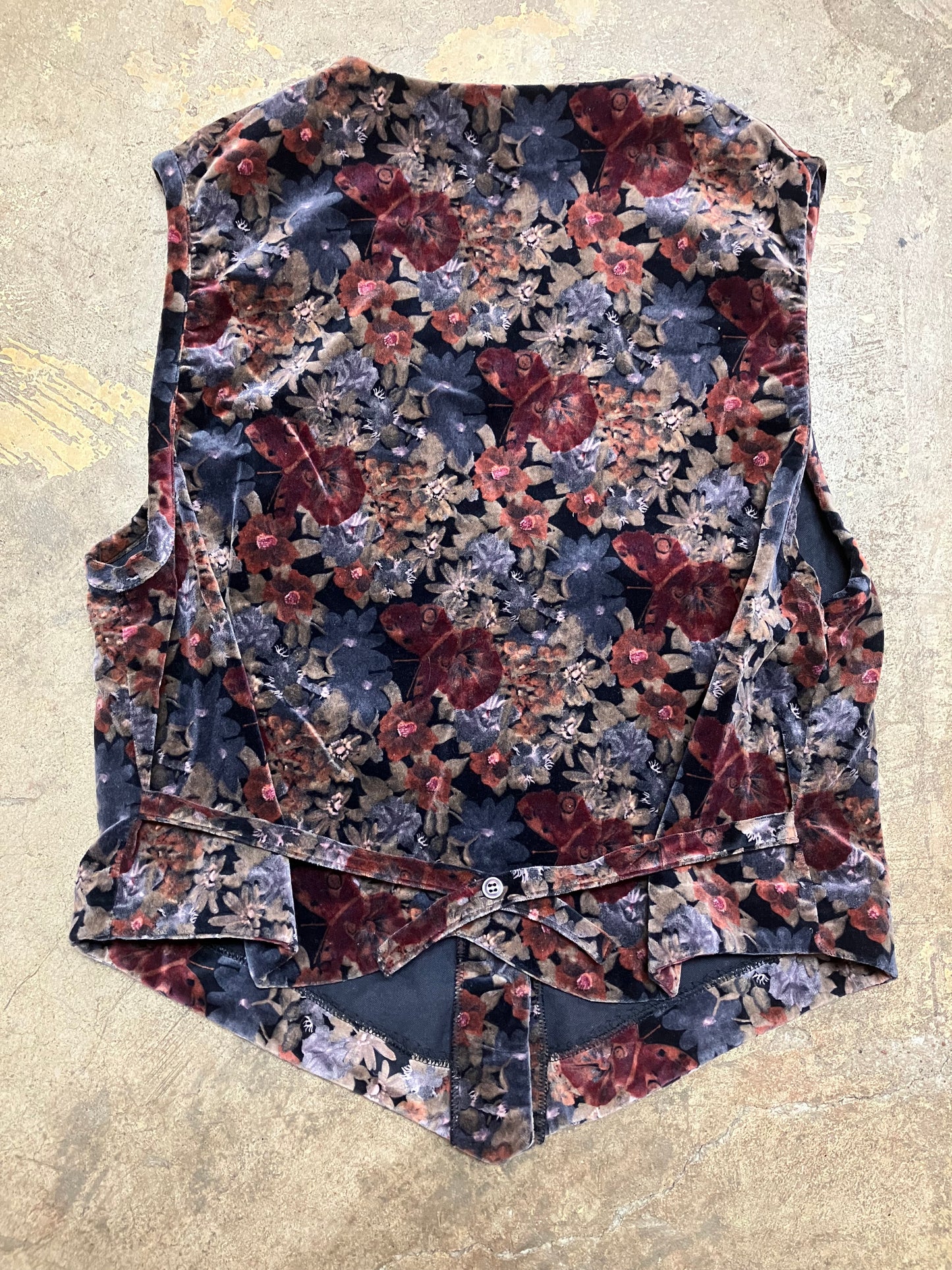 VNT Floral Velvet Vest
