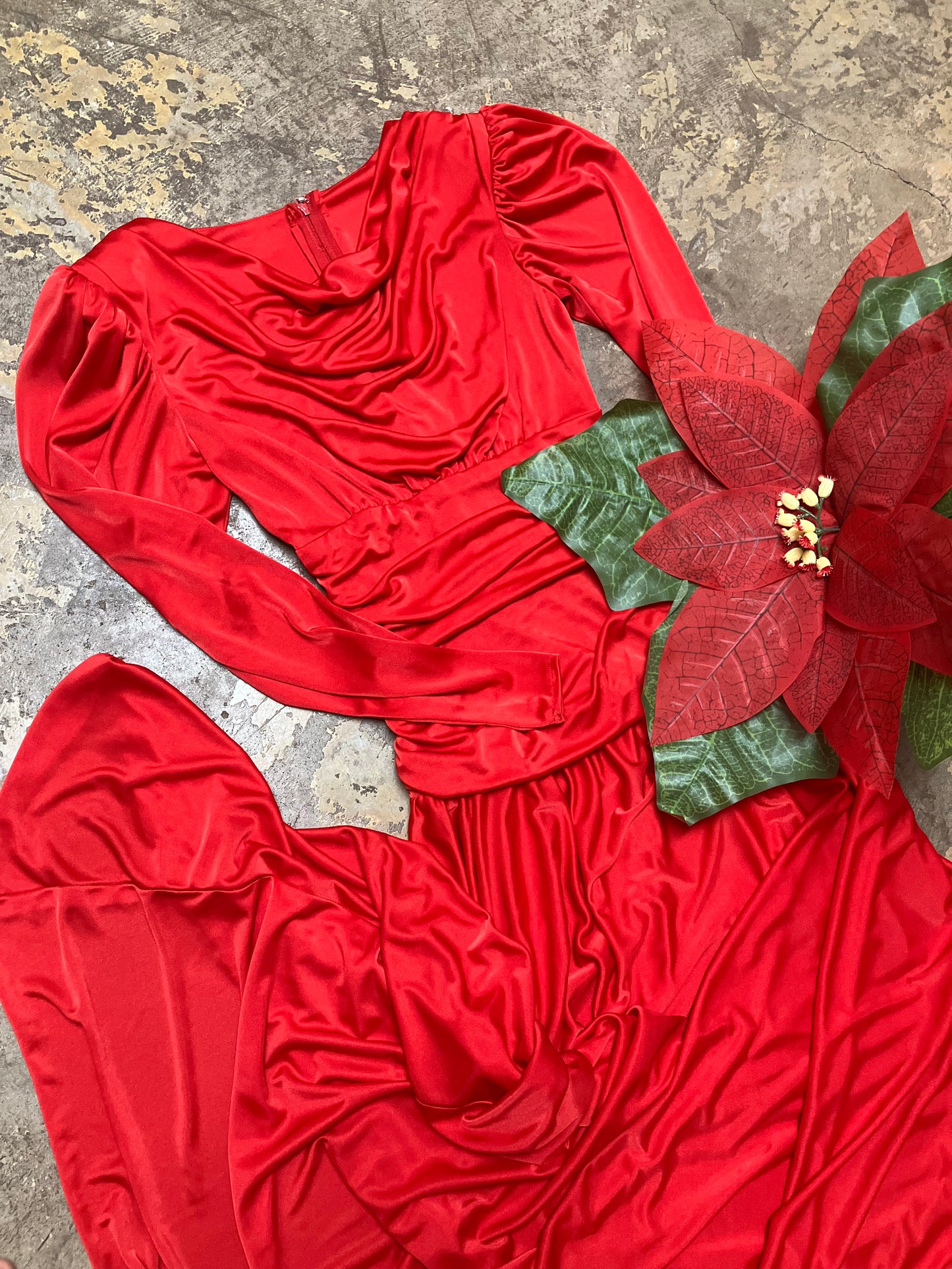 Ravishing in Ruby Red 70's Maxi Dress