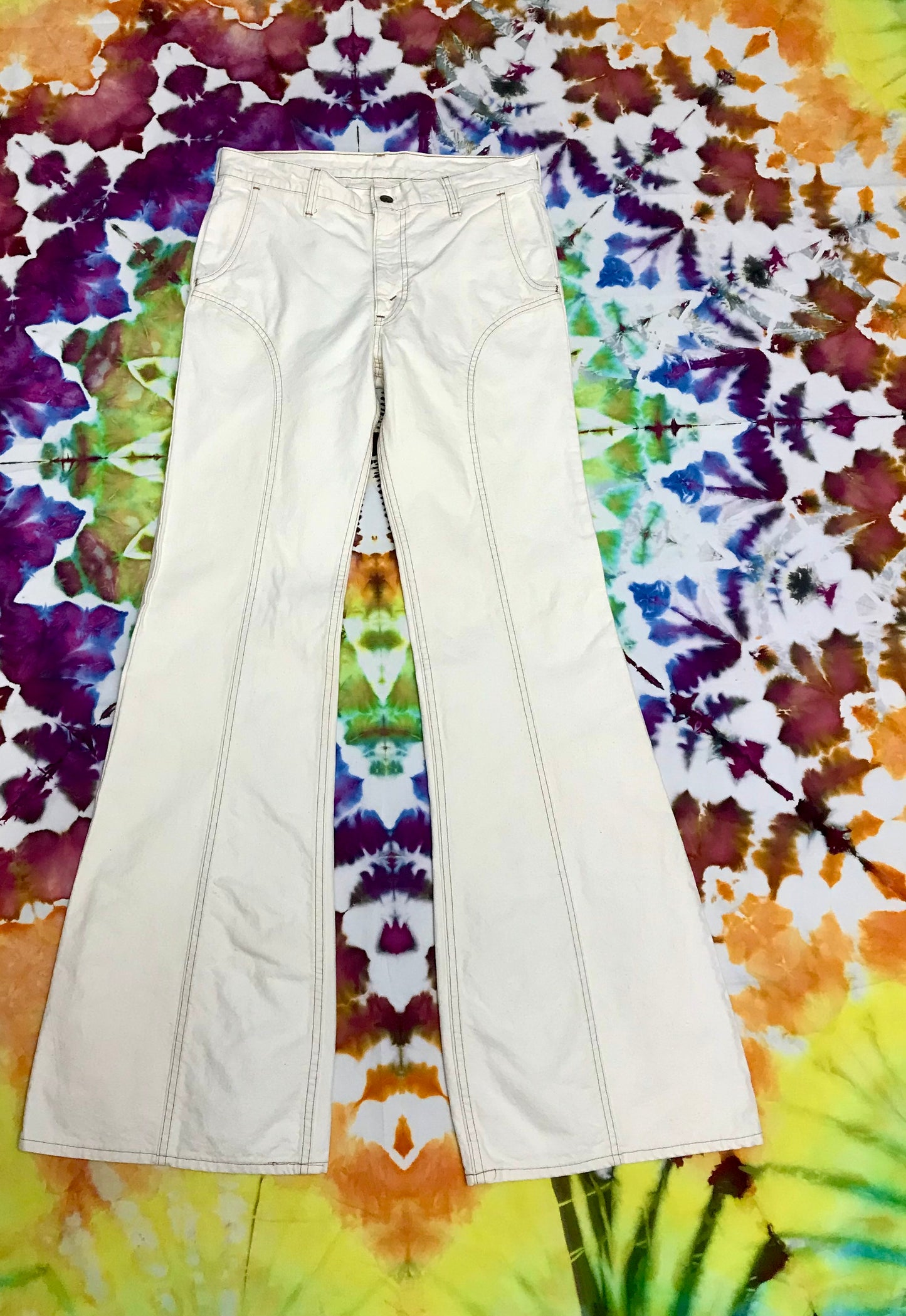 70's Levi Saddleback Cream Bellbottoms