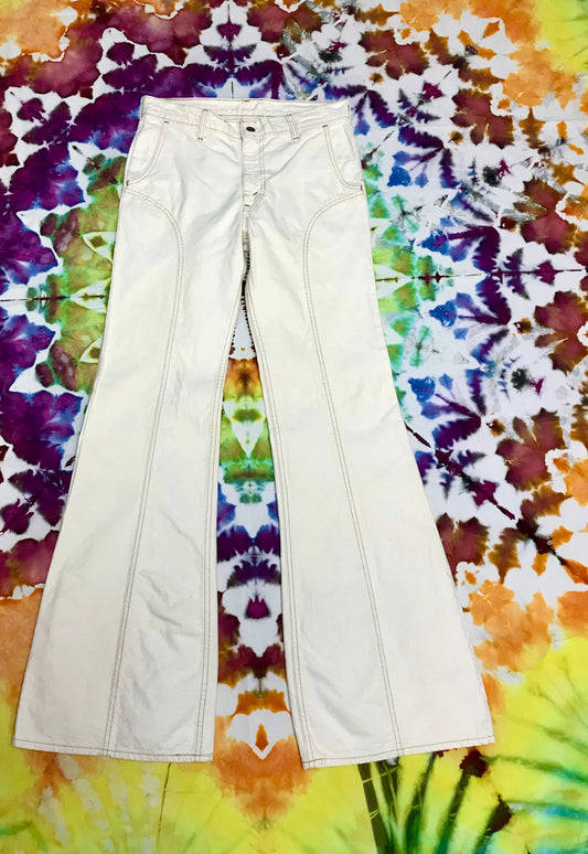 70's Levi Saddleback Cream Bellbottoms