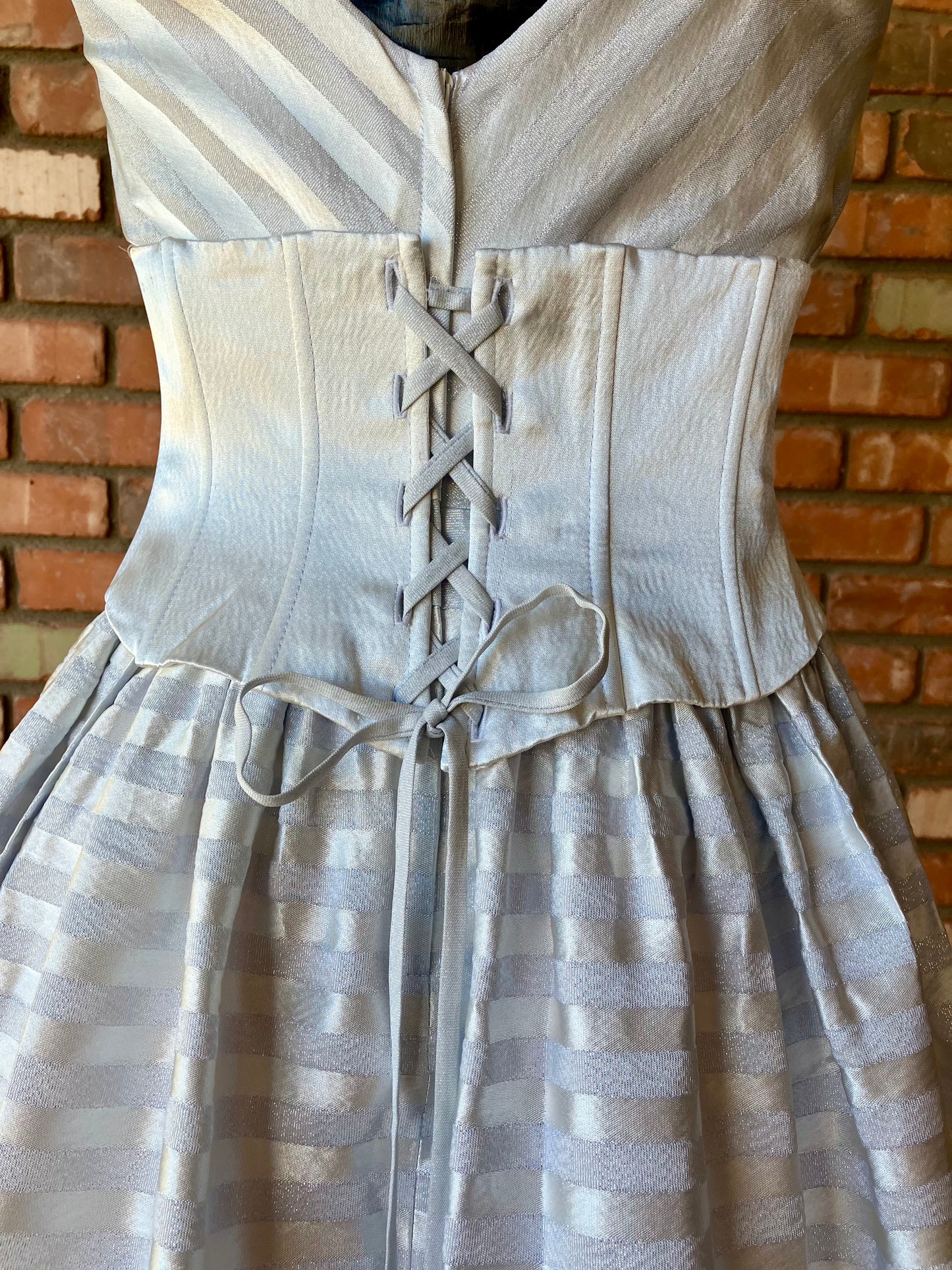 Sensational in Silver Scott McClintock Corset Gown