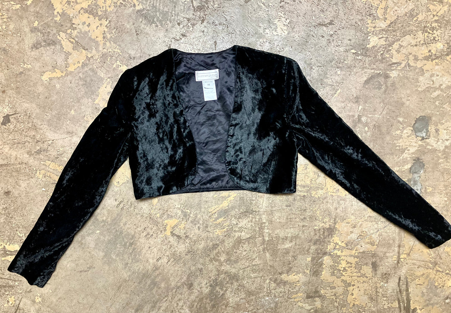 Crushed Velvet Bolero Jacket by Scott McClintock