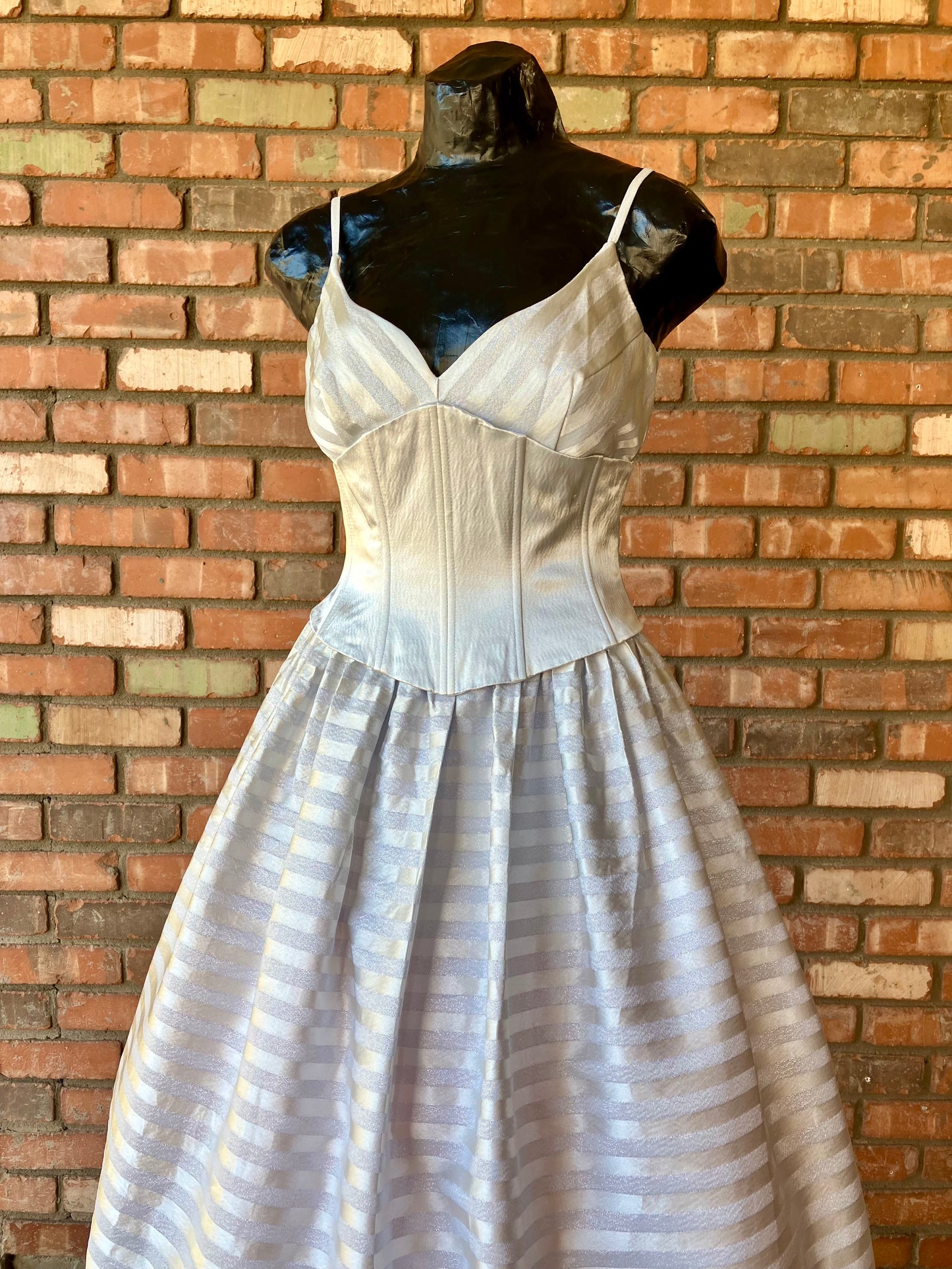 Sensational in Silver Scott McClintock Corset Gown