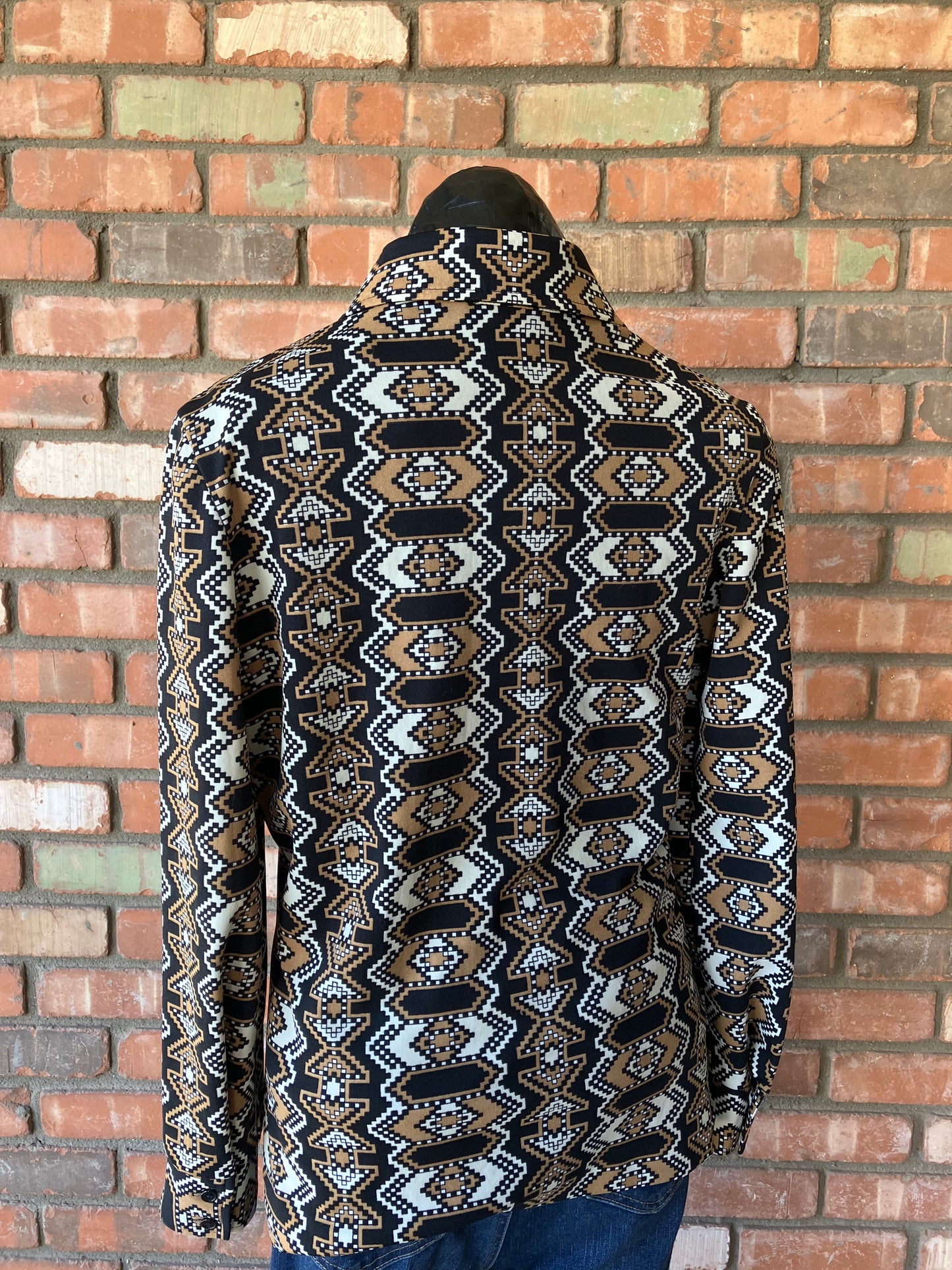70's ACT III Geometric Button Down Blouse