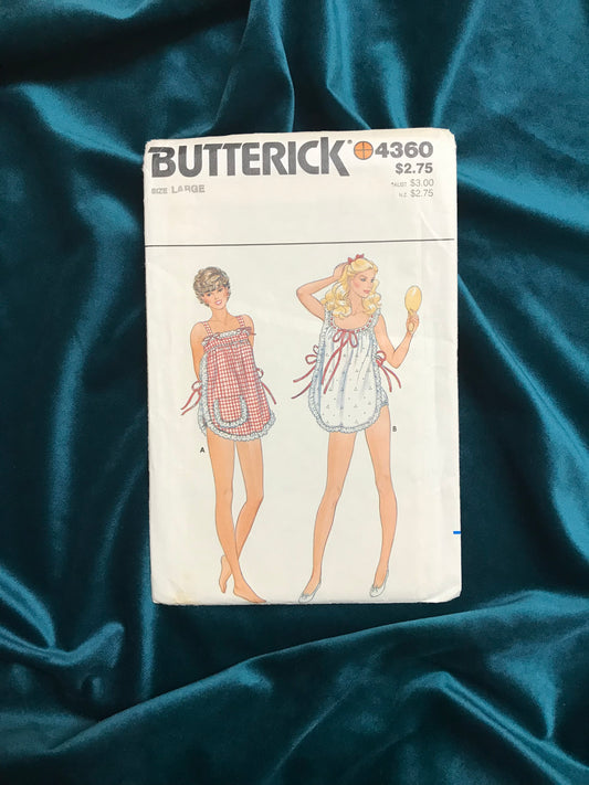 Butterick 4360 Misses’ 80’s Nightgown and Panties