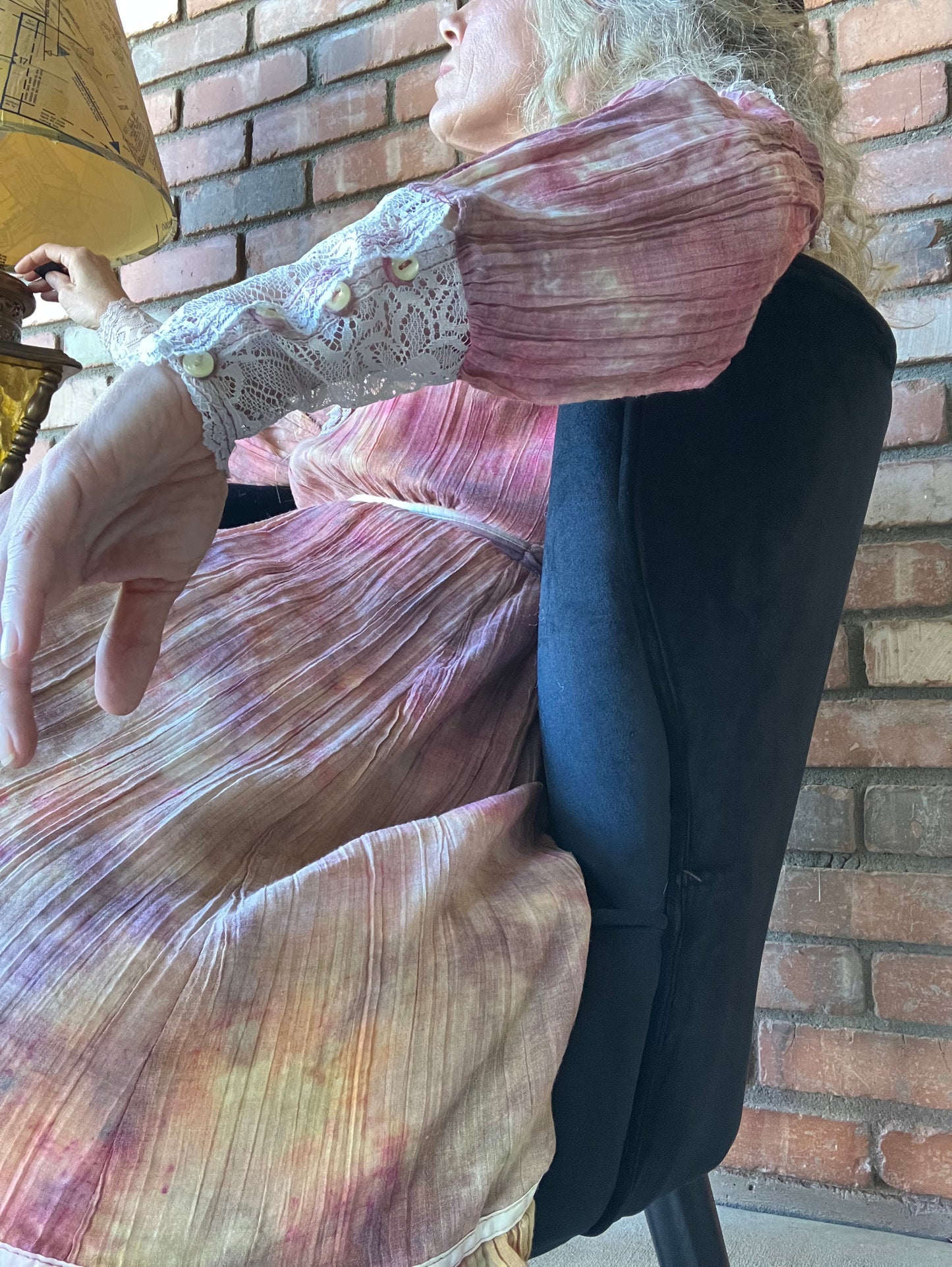 Tie Dye Gauze & Lace Gunne Sax