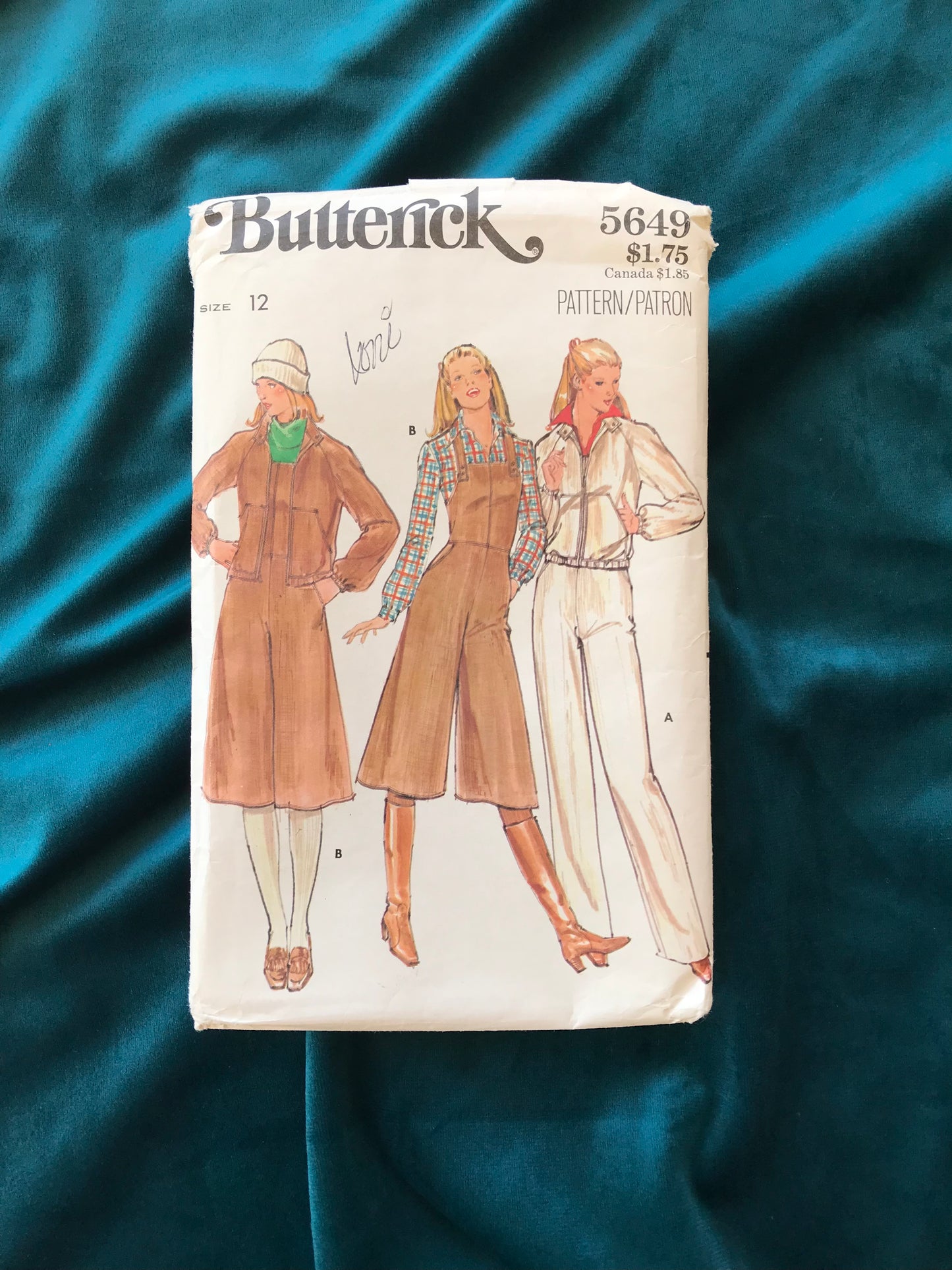 Butterick 5649 Misses’ 70's Overalls & Jacket