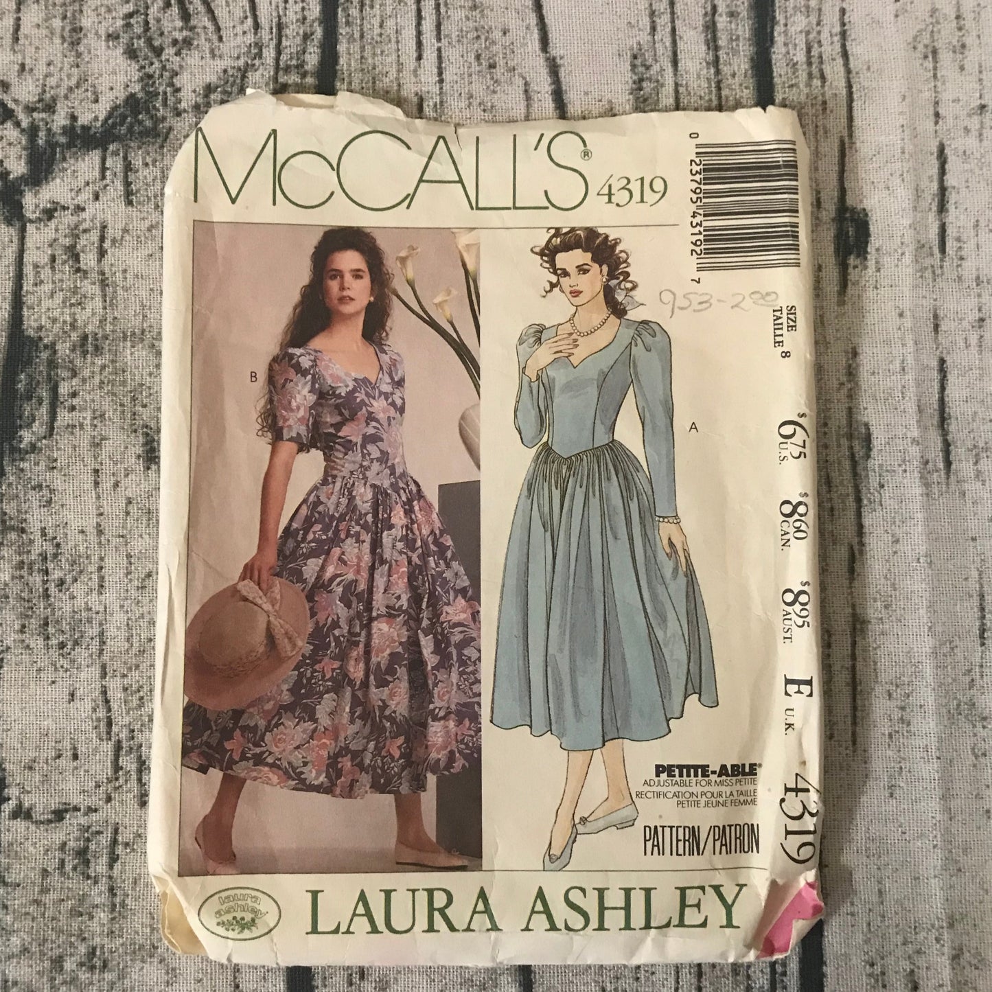 Mccalls 4319 Laura Ashley 80's Princess Dress