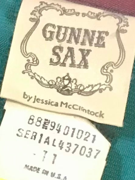 70’s Gunne Sax Victorian Style Velveteen Dress