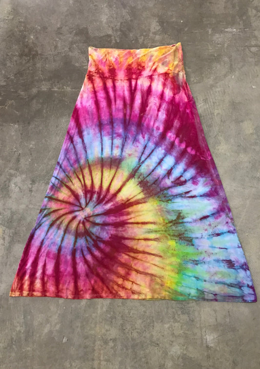 Rainbow Spiral Maxi Skirt