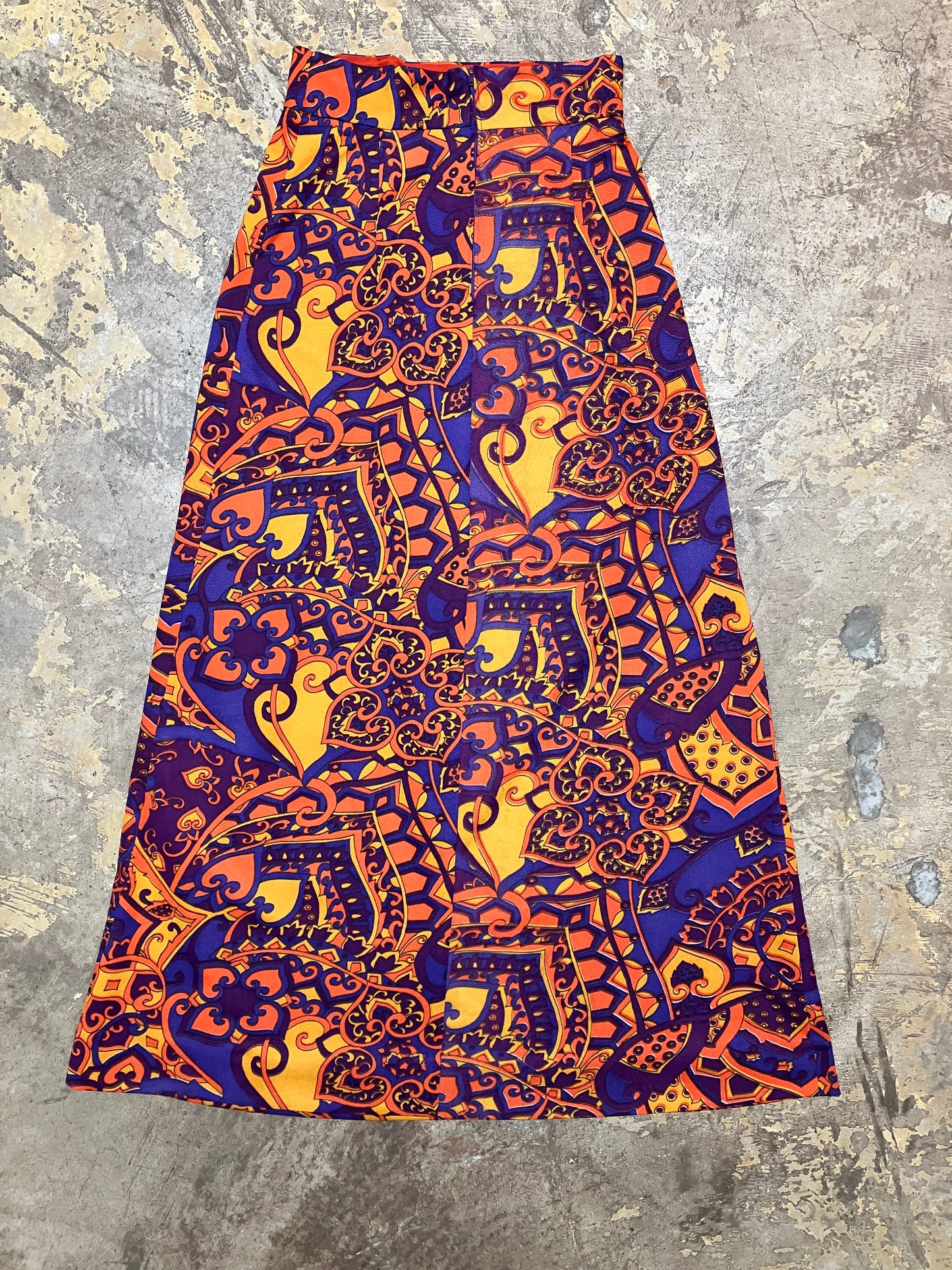 70's Bold Bohemian Maxi Skirt