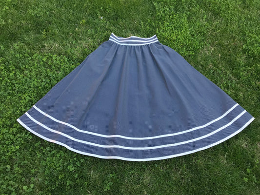 Blue Polka Dot Gunne Sax Skirt