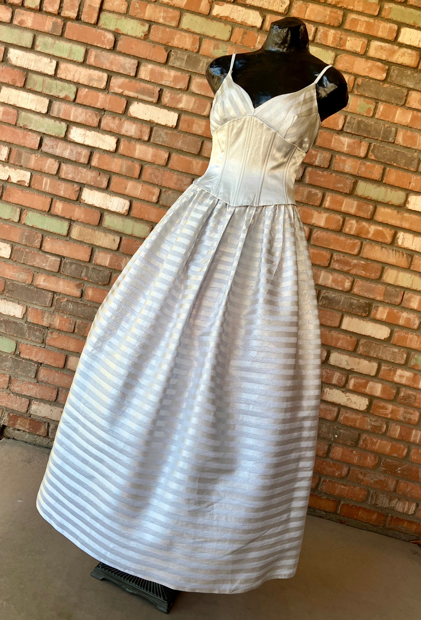 Sensational in Silver Scott McClintock Corset Gown