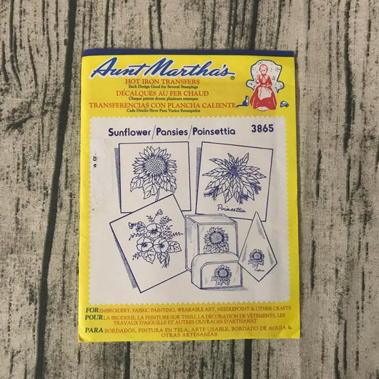 Aunt Martha’s 3865 Sunflower Hot Iron Transfers